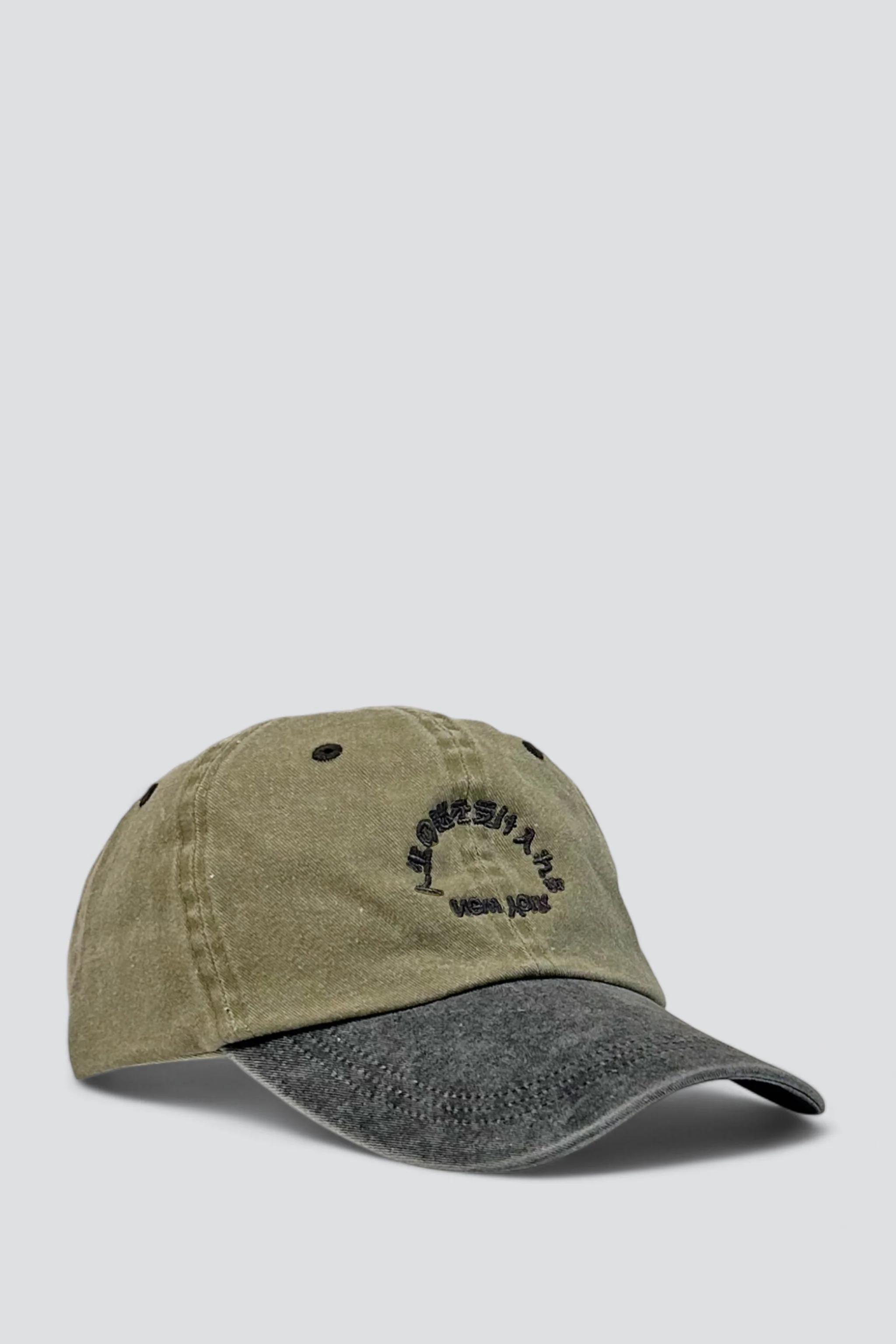 Embrace Mystery Embroidered Hat - Khaki/Washed Black - Image 2