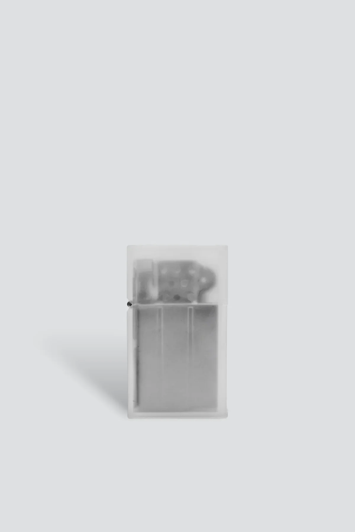 Frosty White Hard-Edge Petrol Lighter
