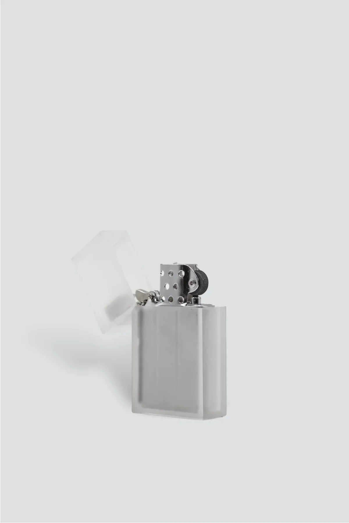 Frosty White Hard-Edge Petrol Lighter - Image 2