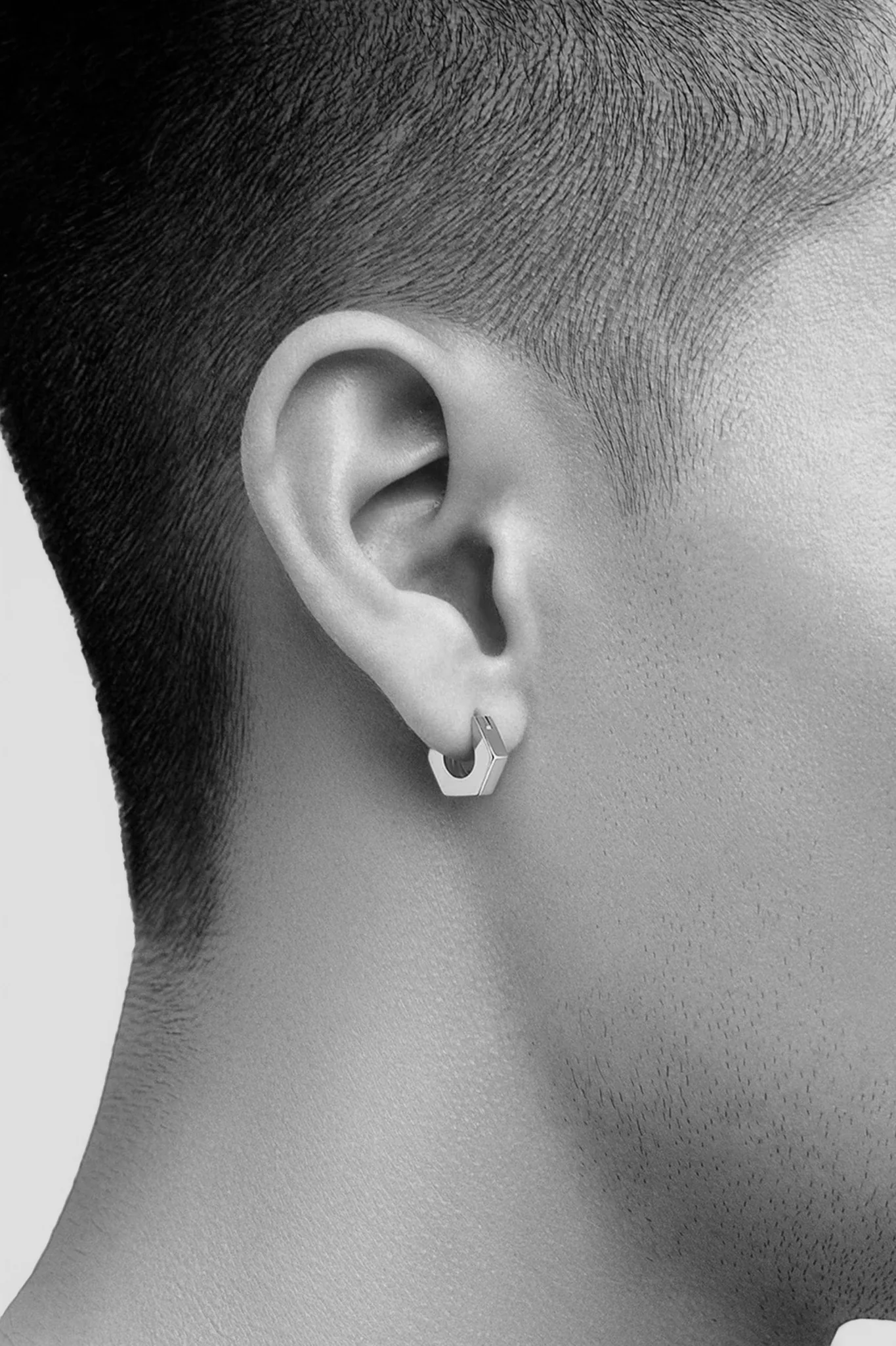 Gold Vermeil Utility Huggie Earring - Image 3