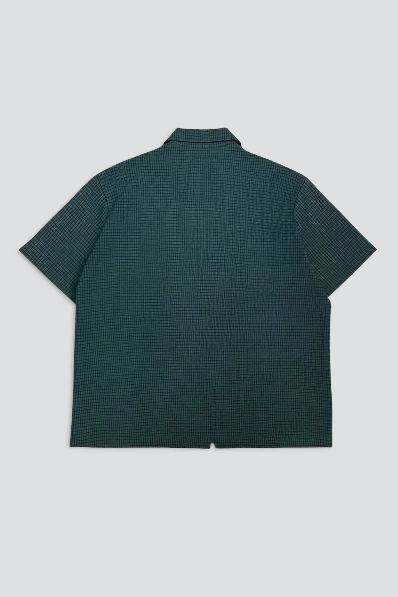 Green Plaid Zip Camp Shirt - Image 3