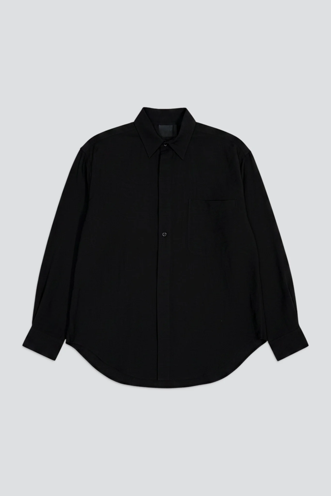 Black Rayon Stripe Easy Shirt