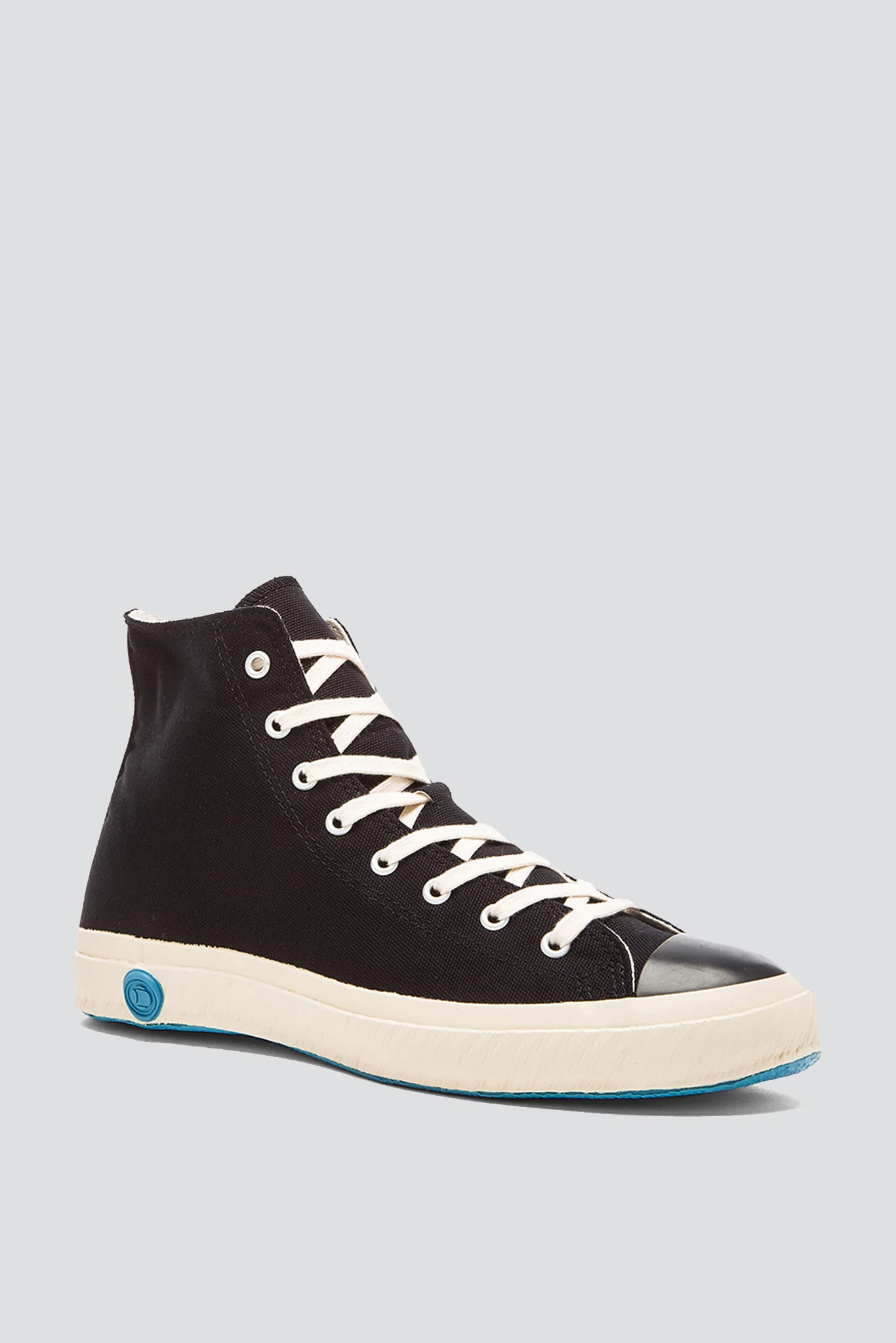 High Top Canvas Sneaker - Black - Image 3