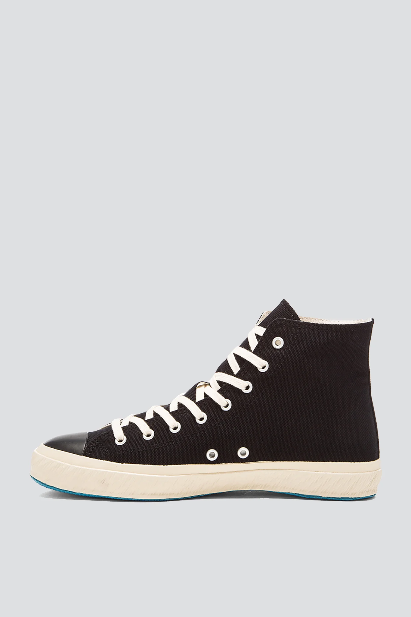 High Top Canvas Sneaker - Black - Image 4
