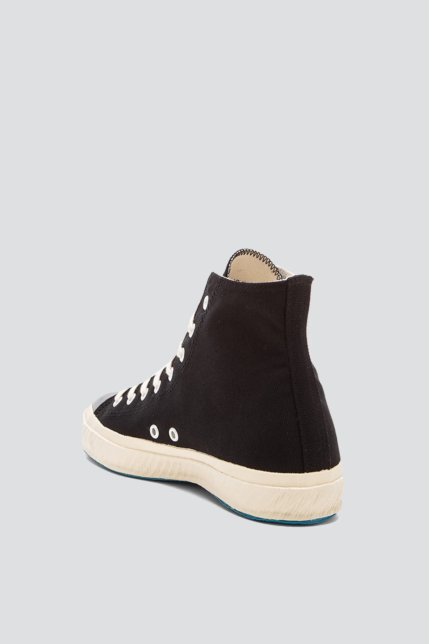 High Top Canvas Sneaker - Black - Image 6