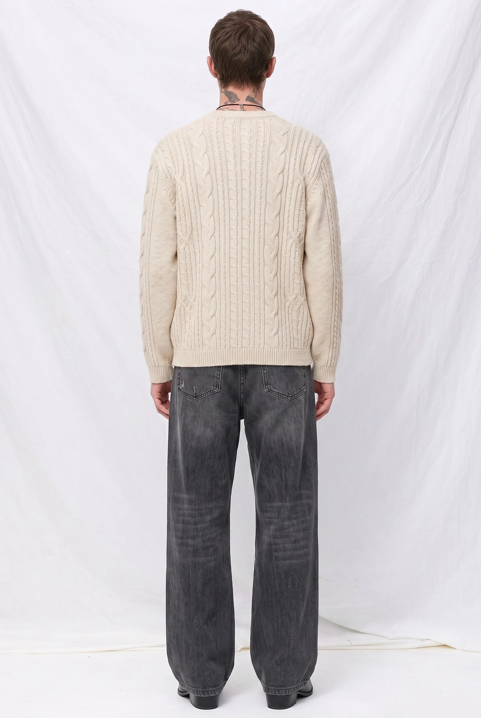 Ivory Braided Claridad Sweater - Image 4