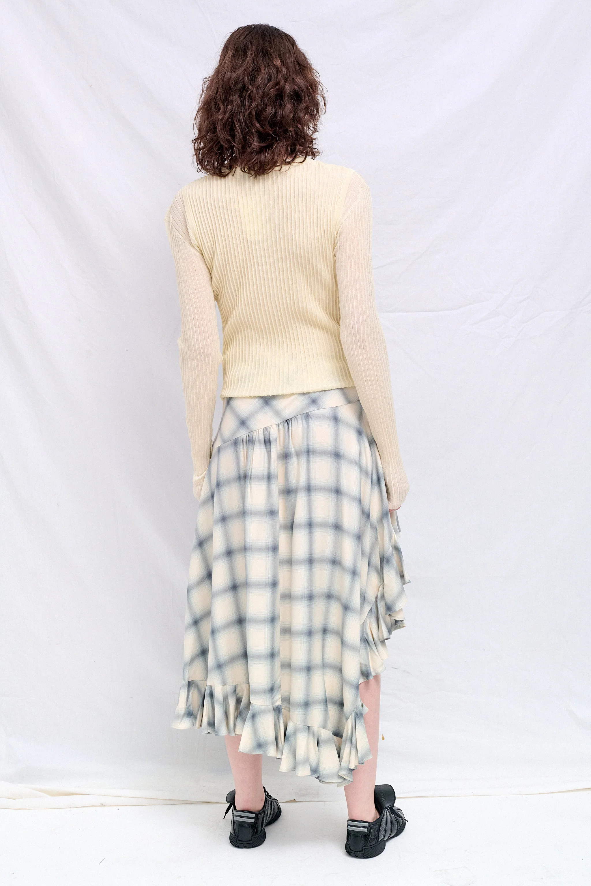 Ivory Double Up Rib Cardigan - Image 4