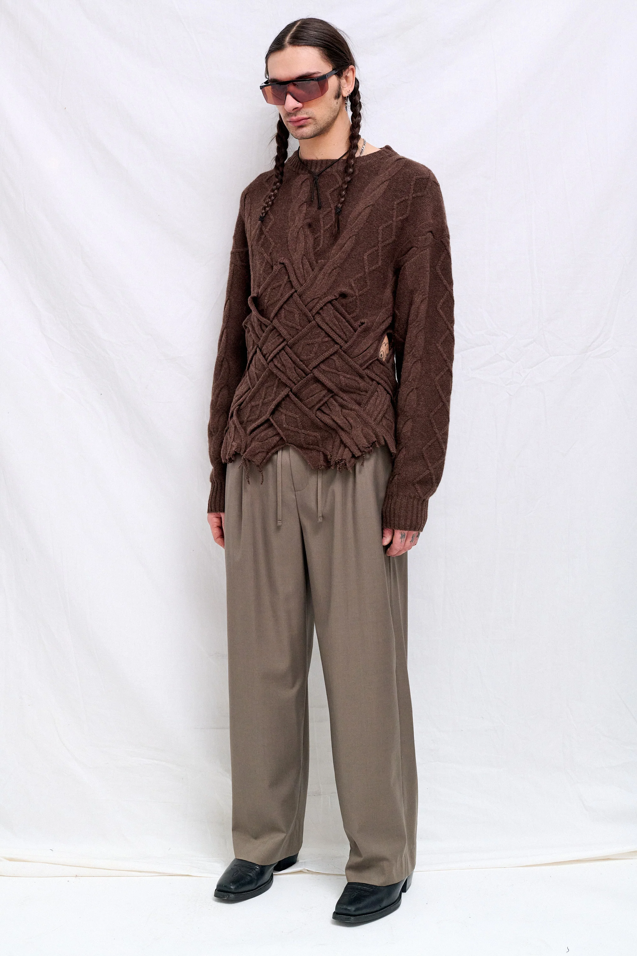 Khaki Lounge Wool Slacks - Image 4