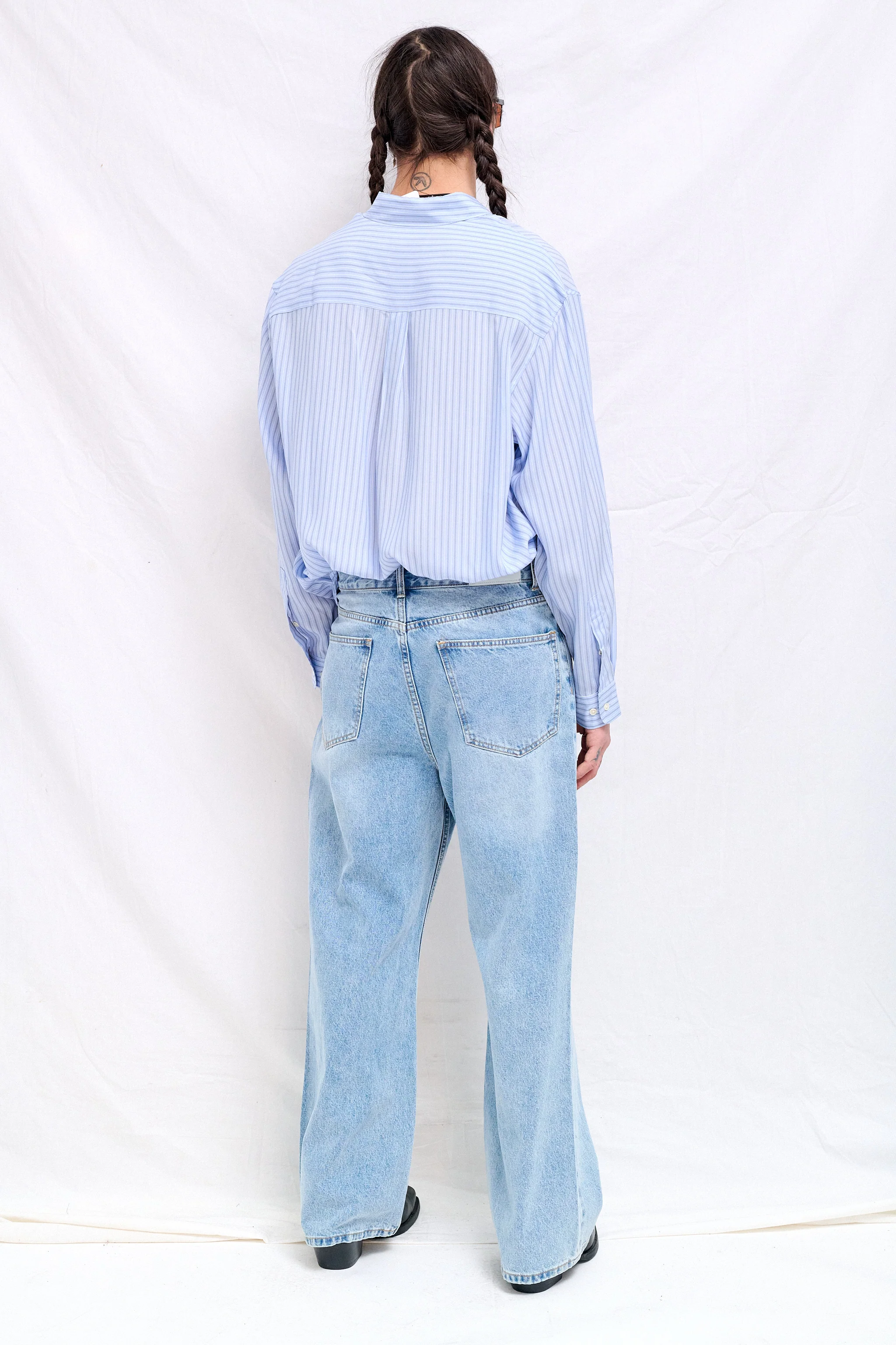 Light Blue Semi Flared Jeans - Image 4