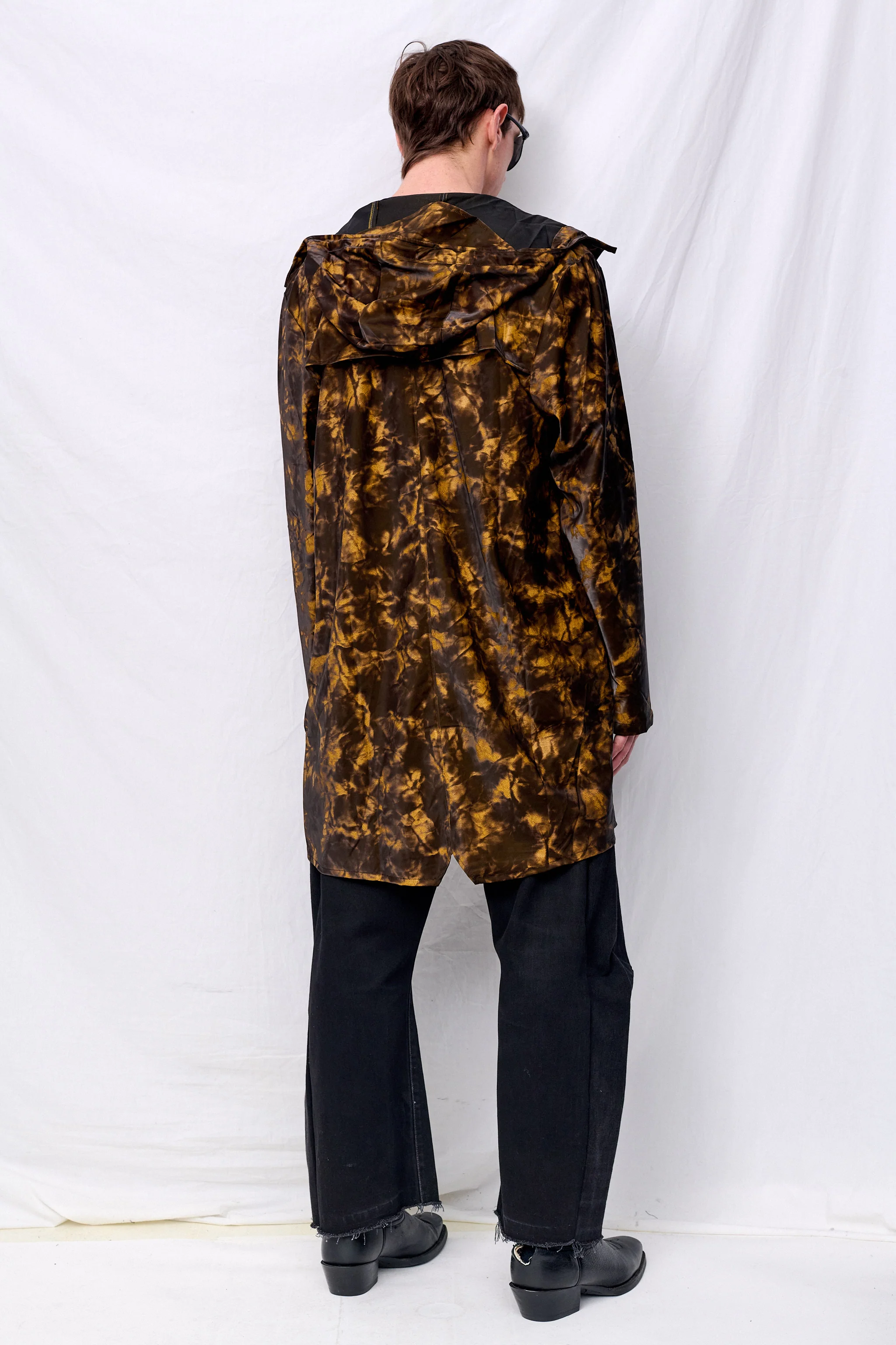 Muddy Hooded Rain Long Jacket - Image 5