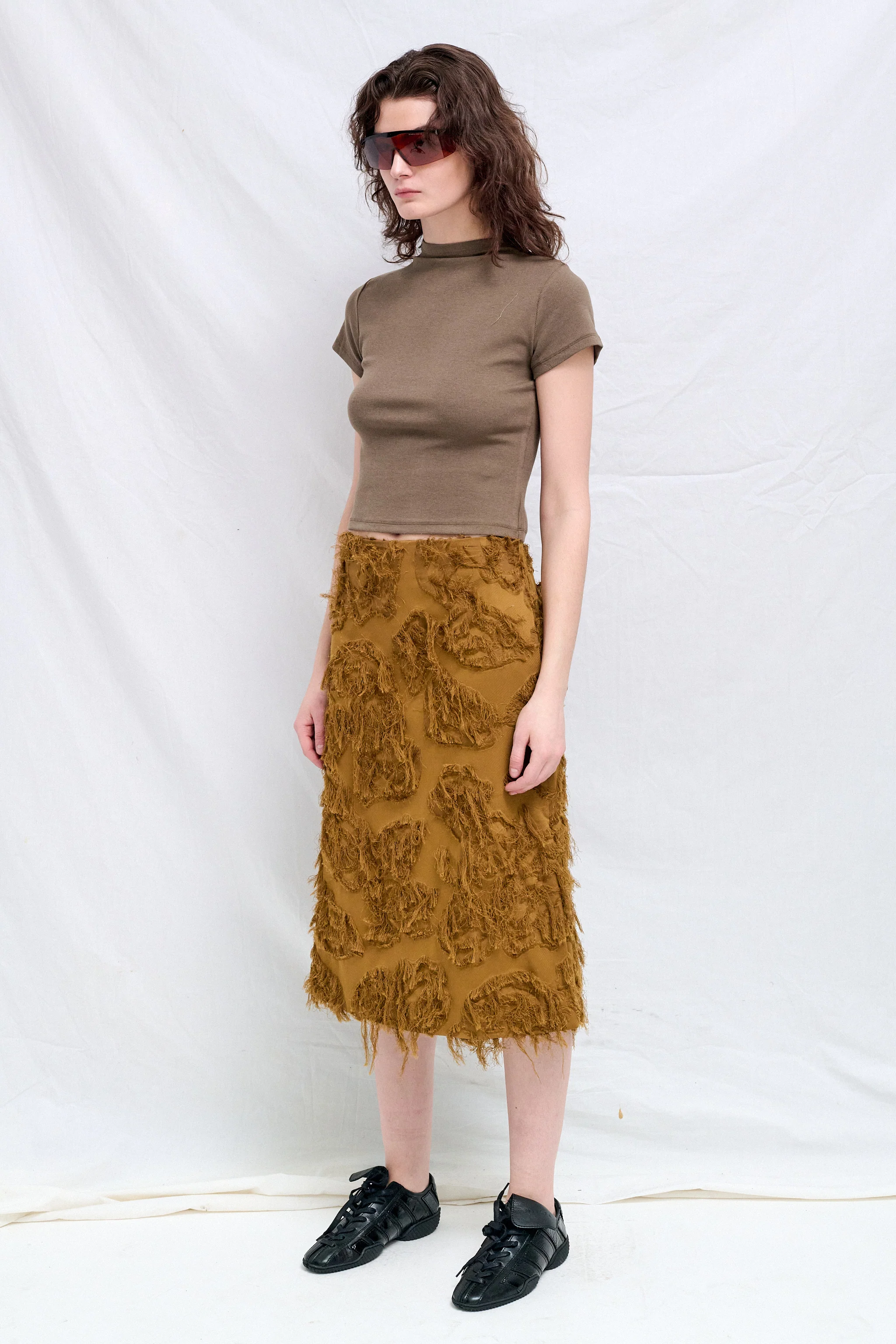 Mustard Roeper Fringe Skirt - Image 3