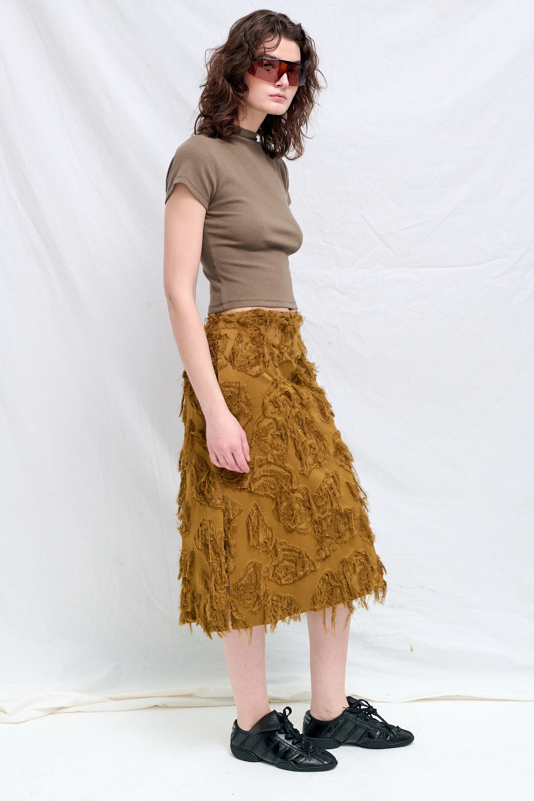 Mustard Roeper Fringe Skirt - Image 5