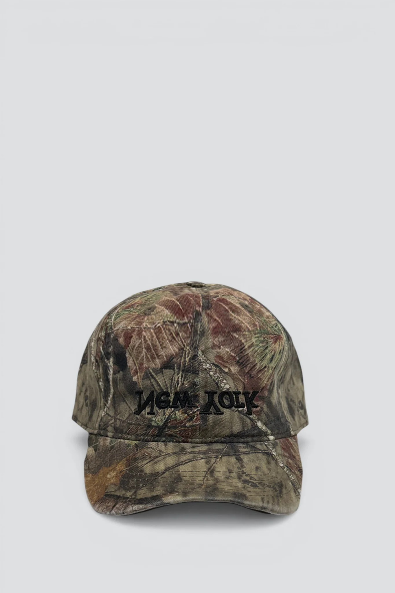 New York Embroidered Hat - Tree Camo/Black