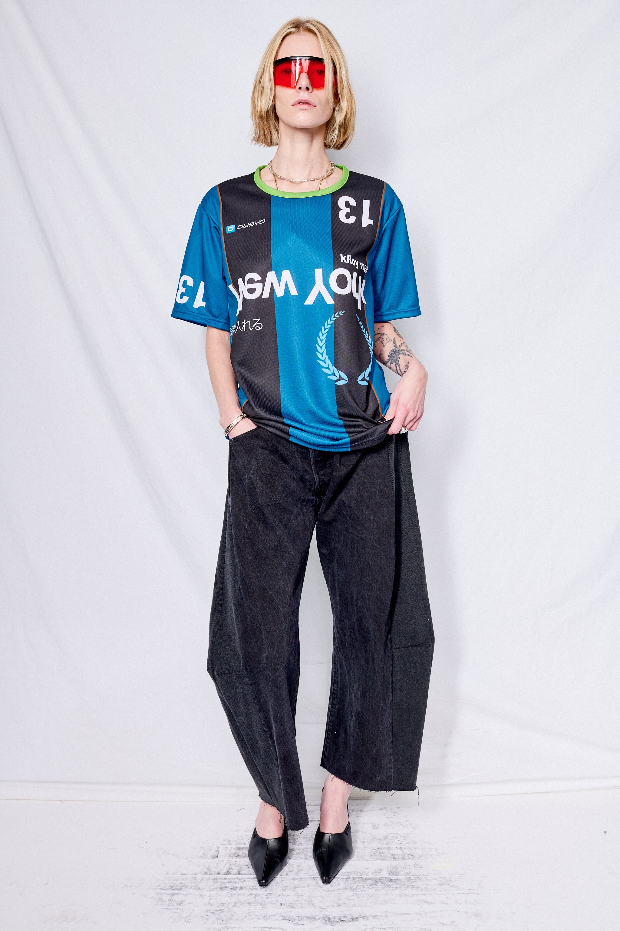 New York Logo Striped Short Sleeve Jersey - Image 4
