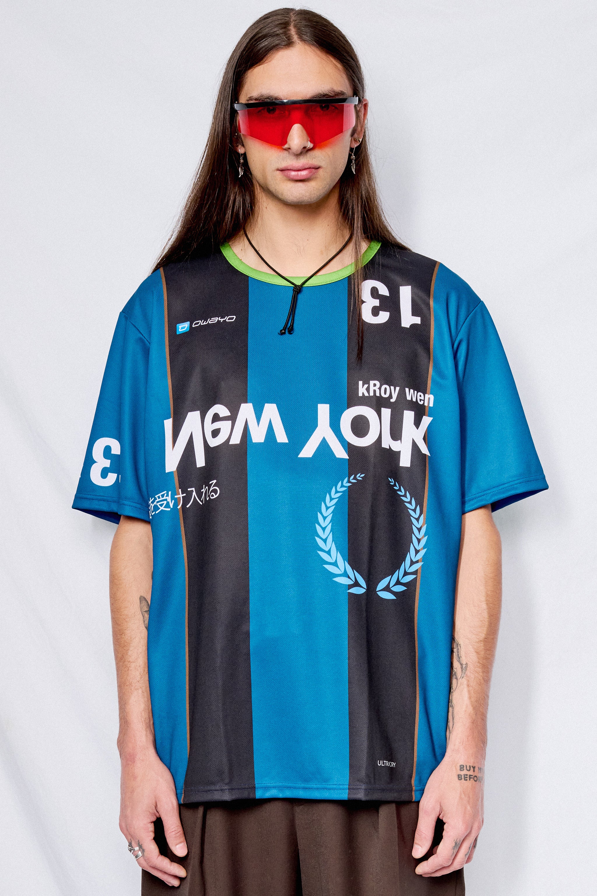 New York Logo Striped Short Sleeve Jersey - Image 5