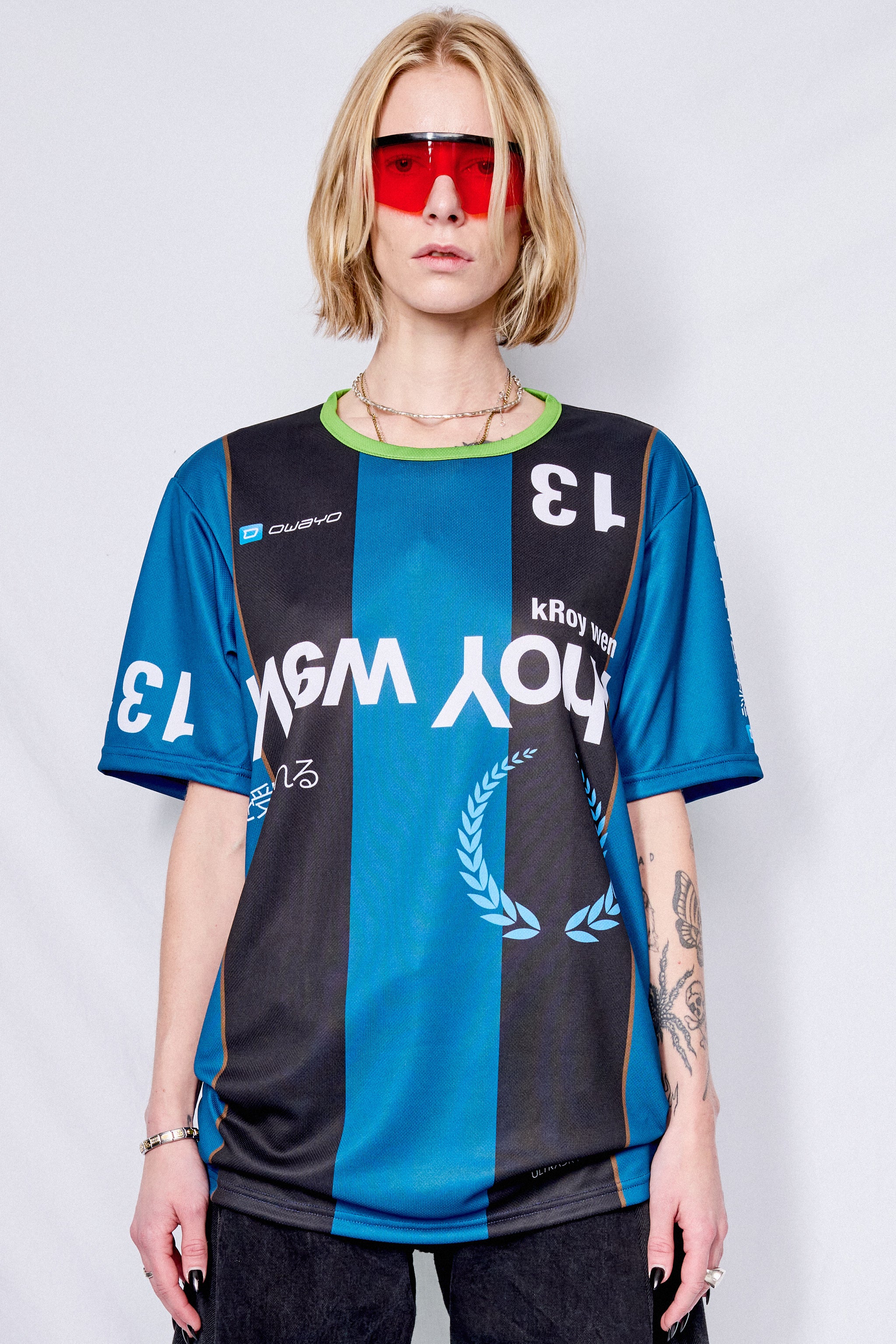 New York Logo Striped Short Sleeve Jersey - Image 6