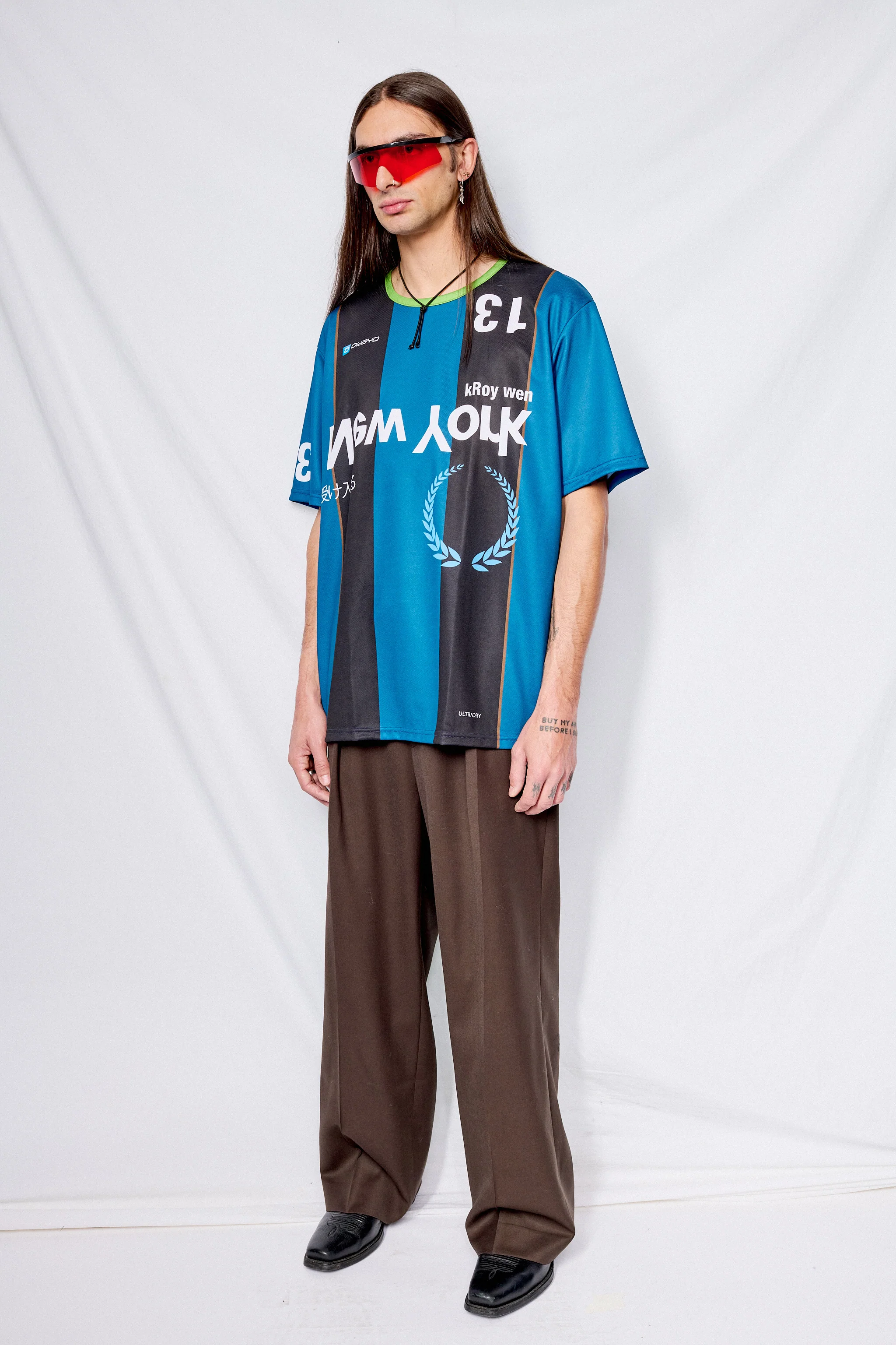 New York Logo Striped Short Sleeve Jersey - Image 7