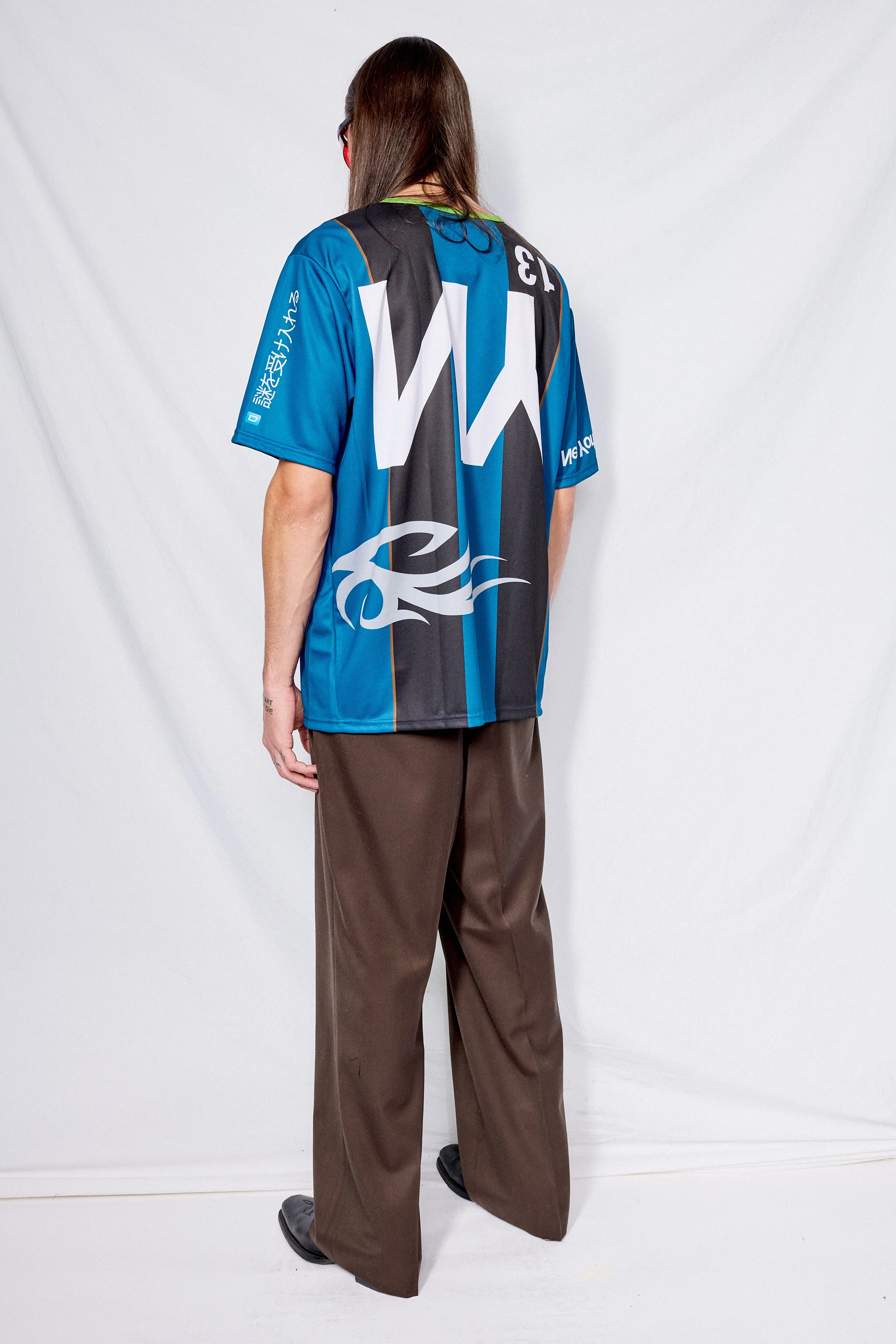 New York Logo Striped Short Sleeve Jersey - Image 8