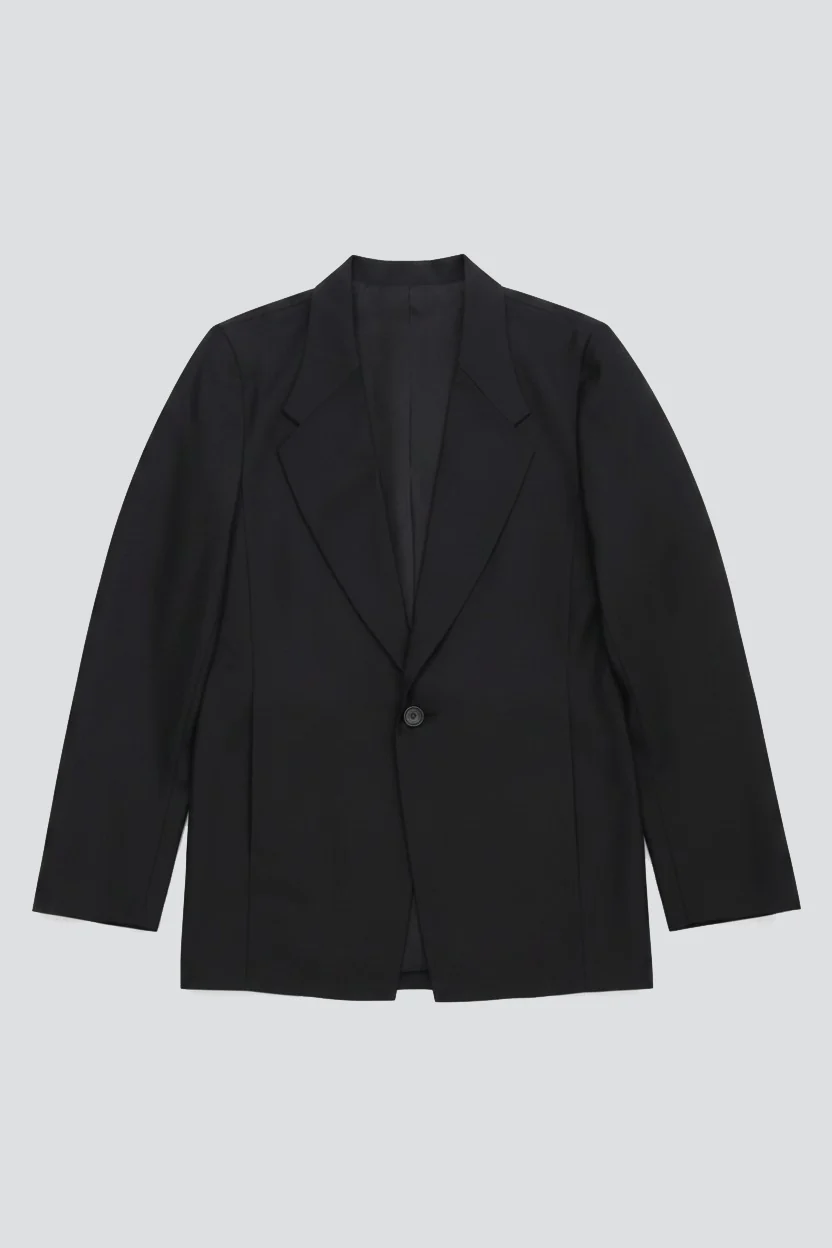 No.206 Black Loro Piana Fine Wool Jacket - Image 2