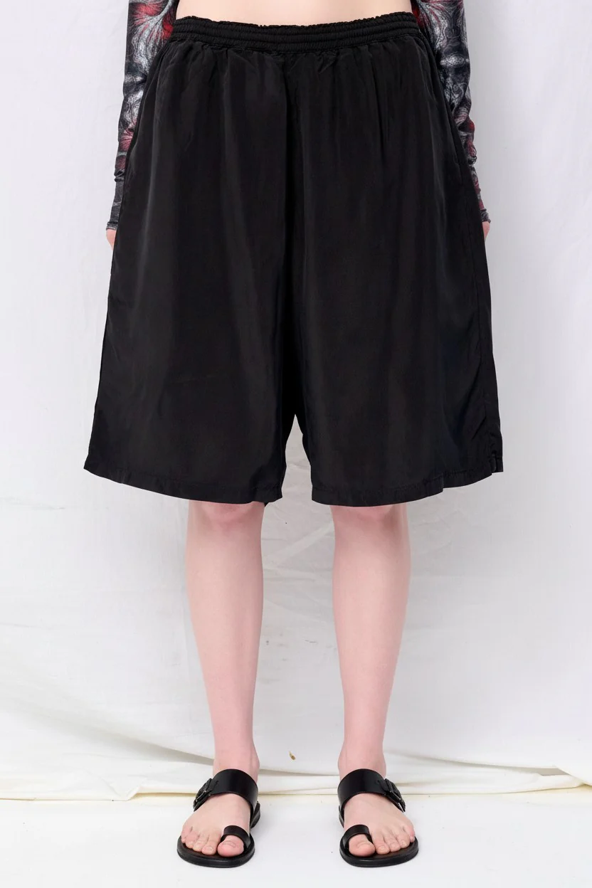 No.259 Black Cupro Short Trousers - Image 2