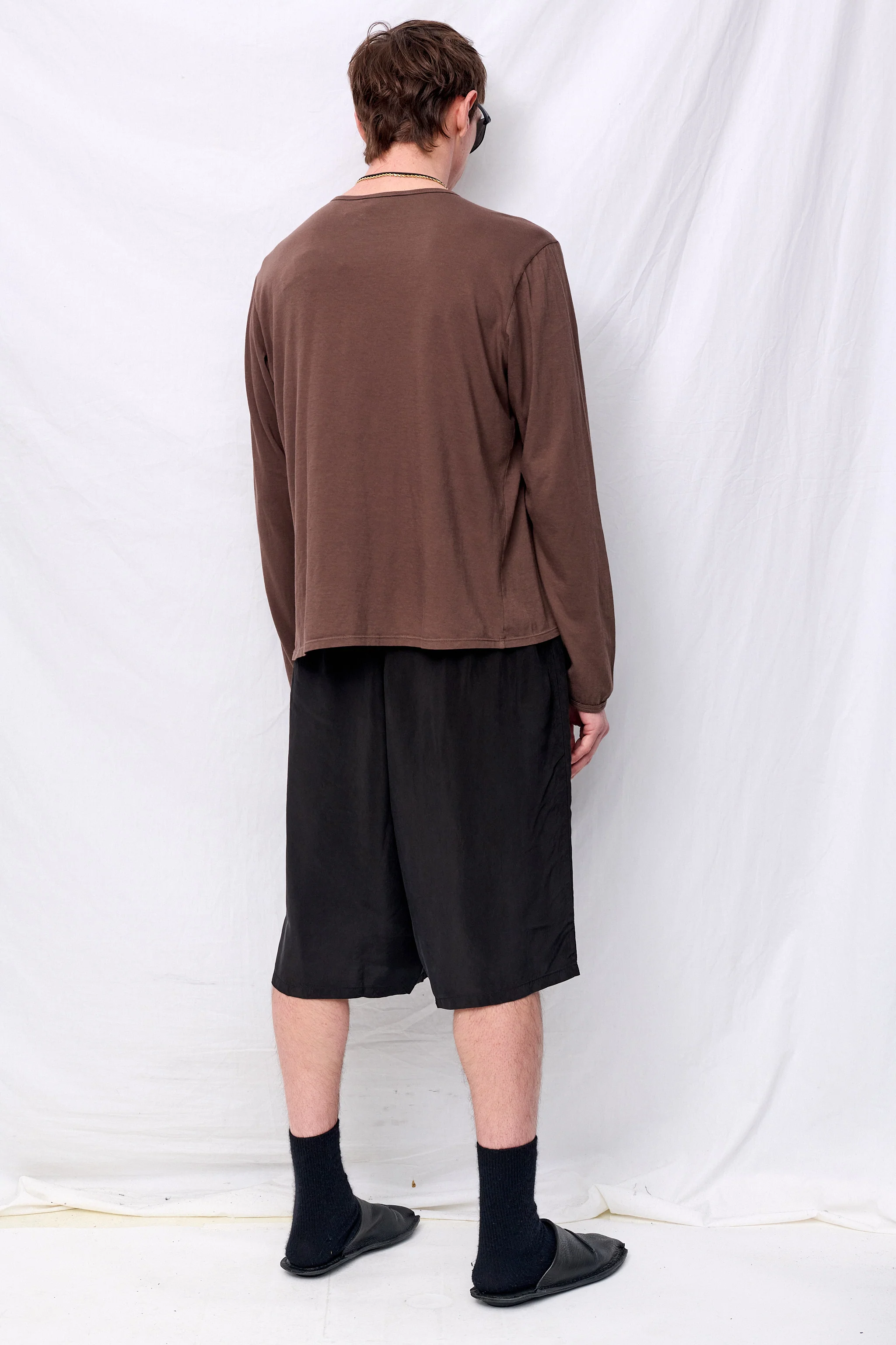 No.259 Black Cupro Short Trousers - Image 8
