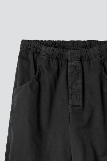 No. 267 Black Thin Canvas Draped Trousers - Image 2