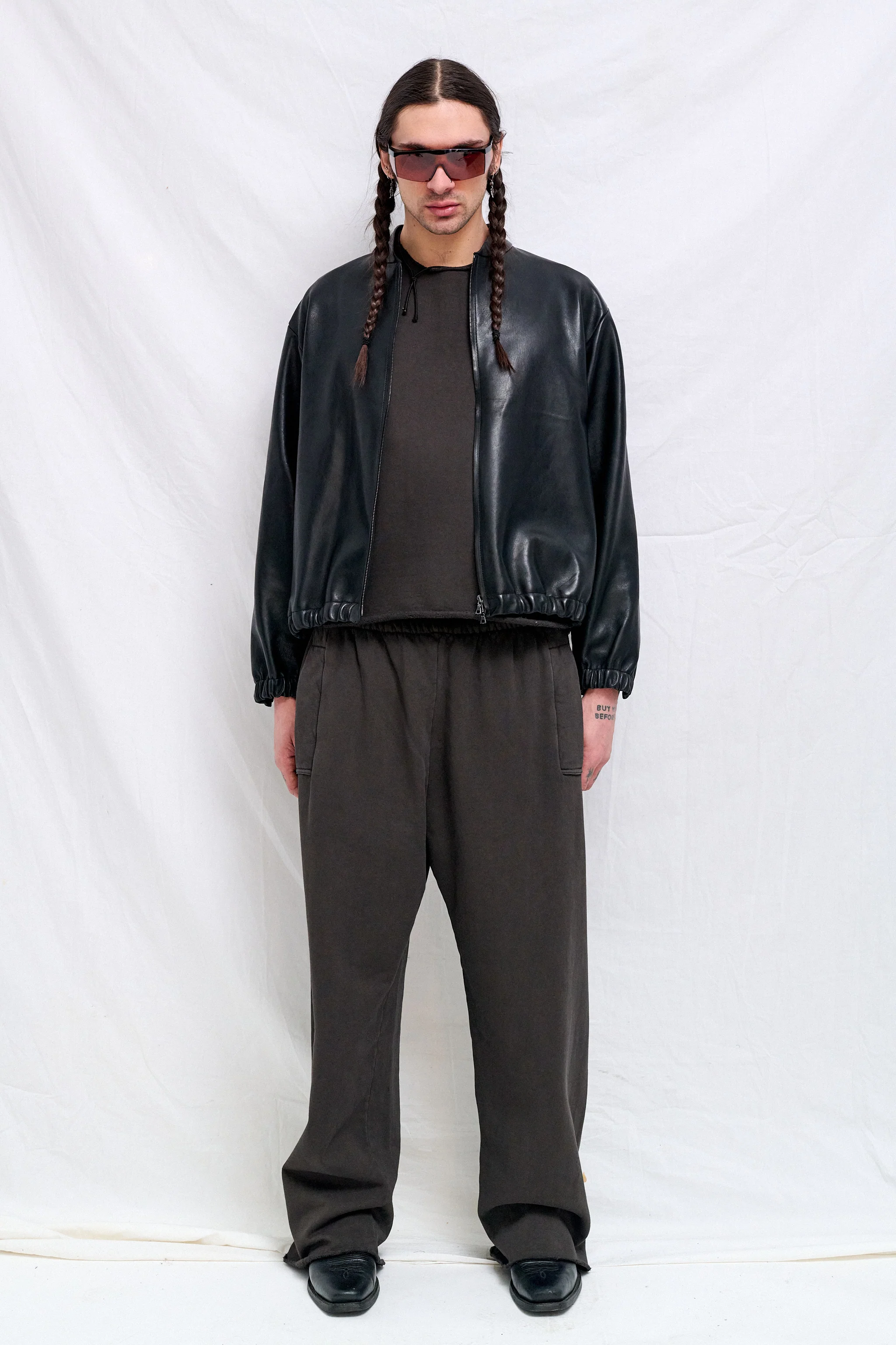 No.287 Brown Organic Cotton Fleece Trousers - Image 3