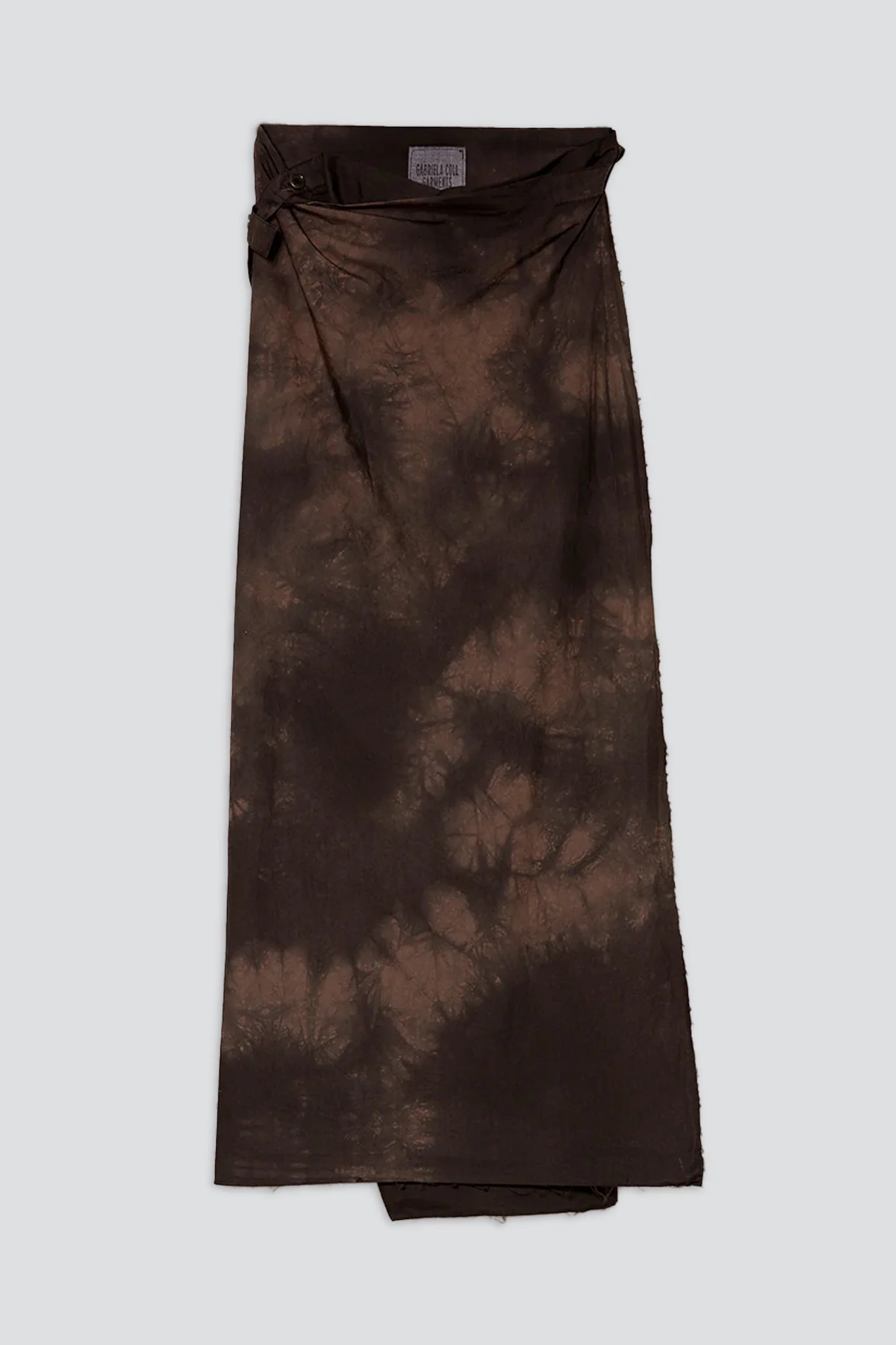 No.304 Black/Brown Poplin Wrap Skirt