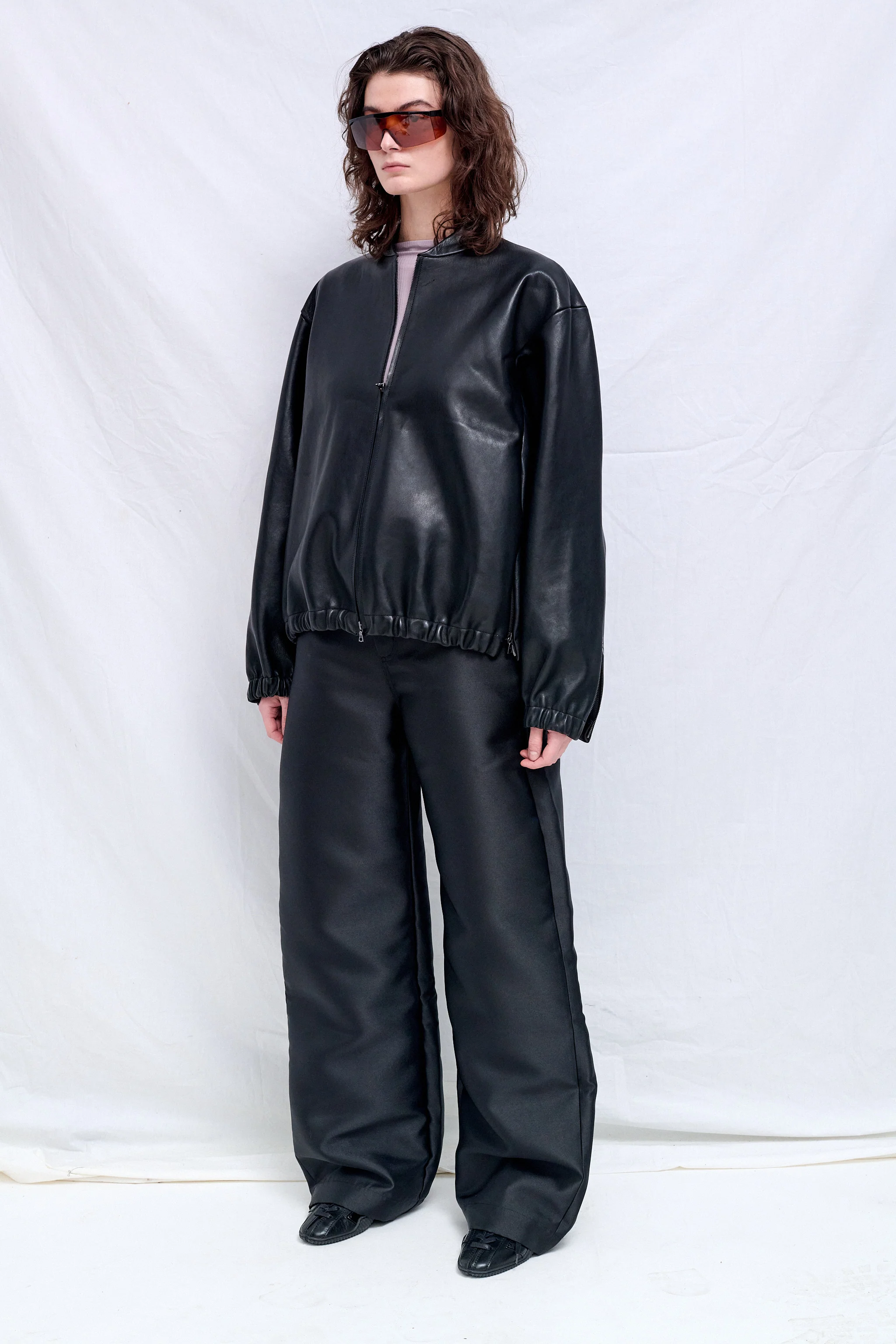 No.306 Black Leather Six Zipper Jacket - Image 4