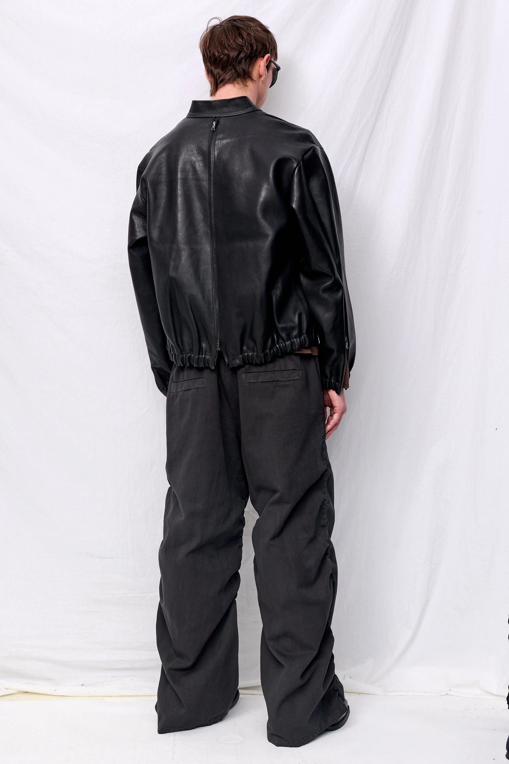 No.306 Black Leather Six Zipper Jacket - Image 7