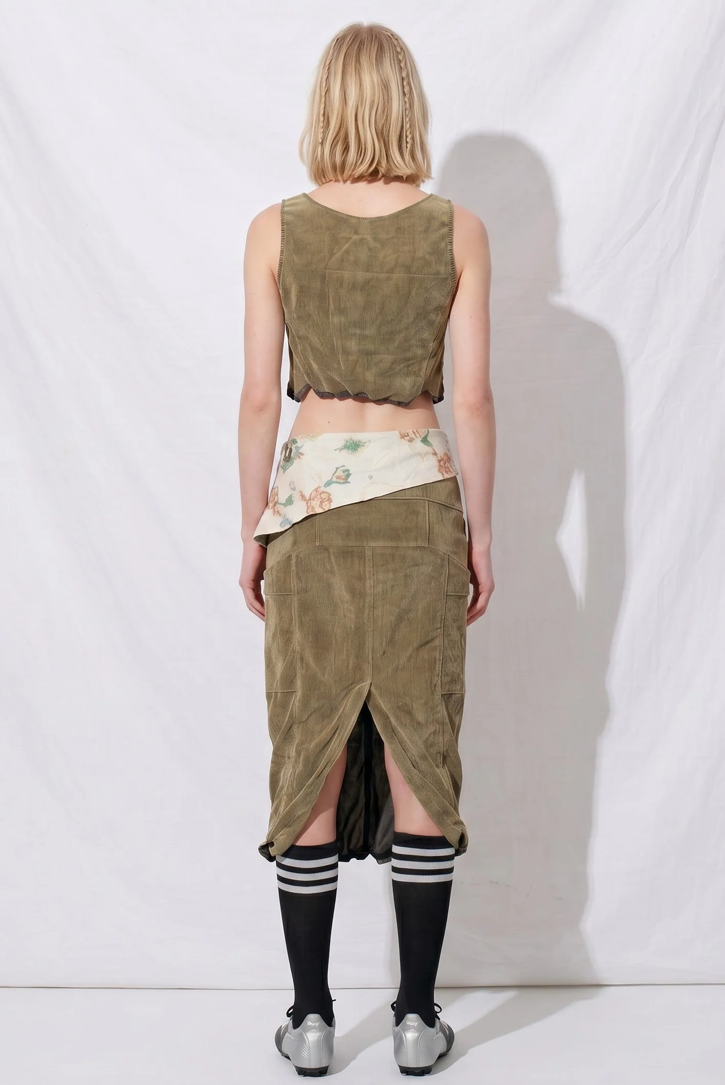 Olive Coleman Skin Jersey Ruffle Hem Top - Image 2