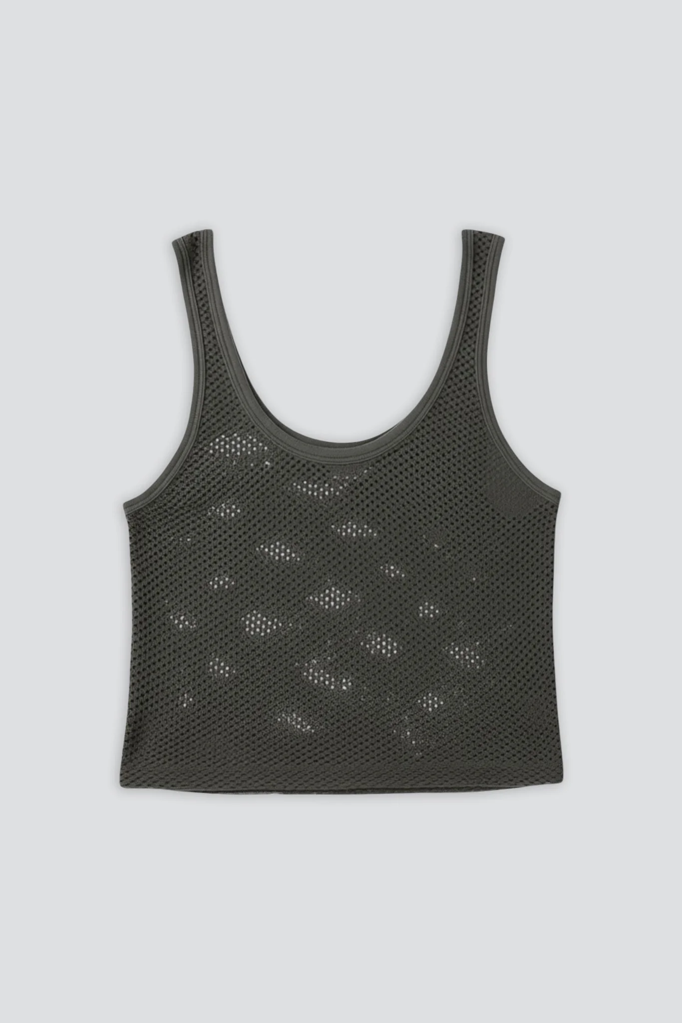 Olive Mesh Sporty Tank
