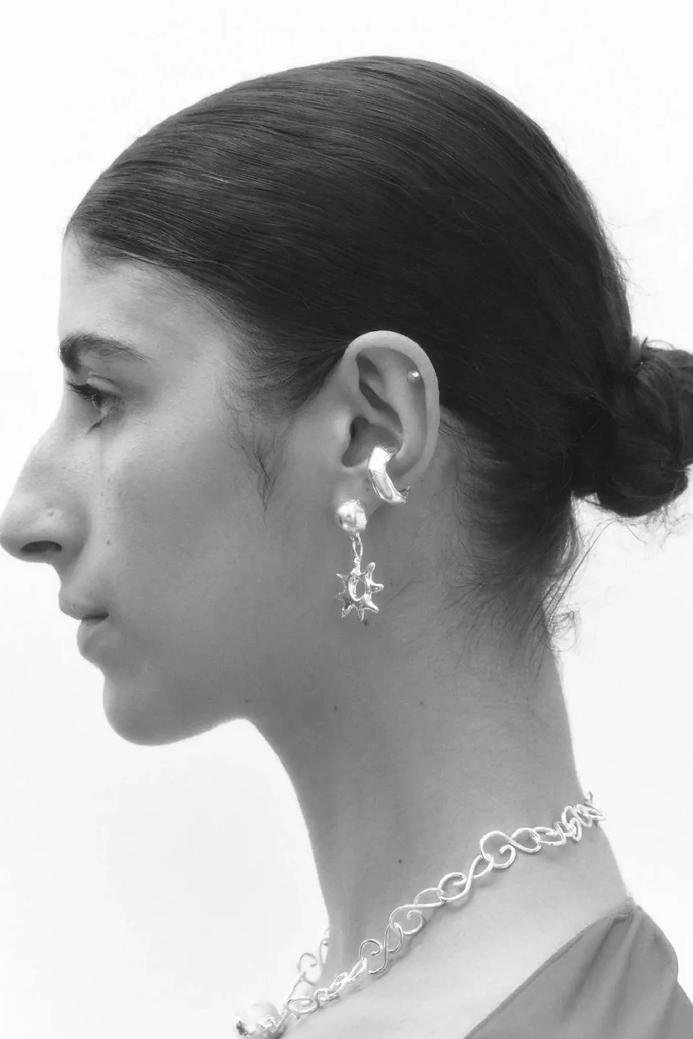 Silver Alba Earrings - Image 4