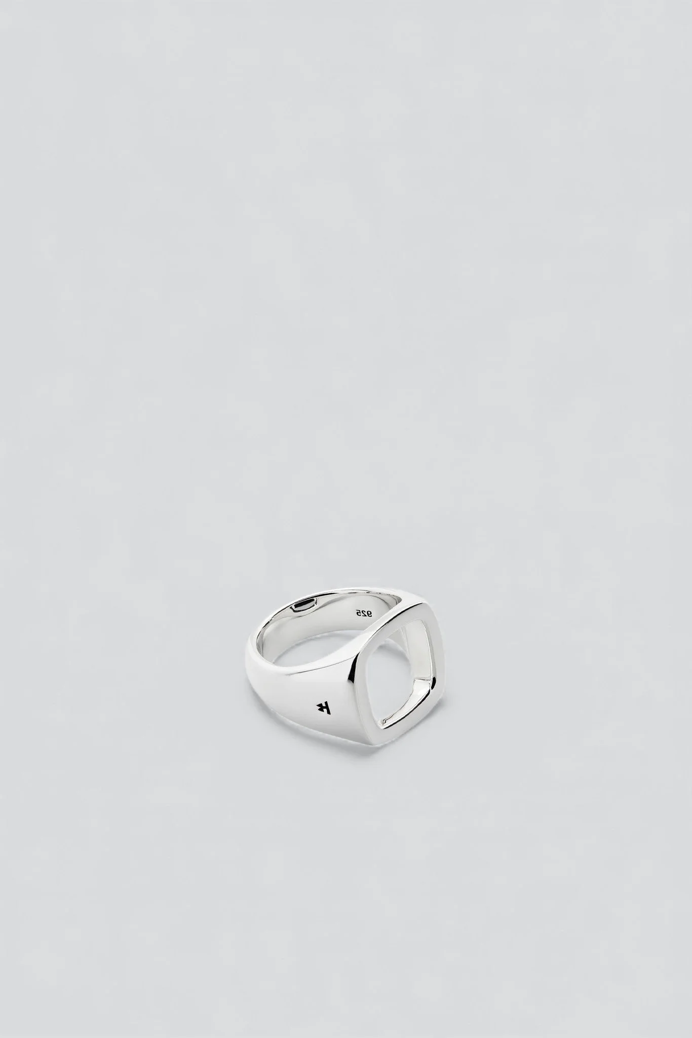 Silver Cushion Open Ring - Image 2