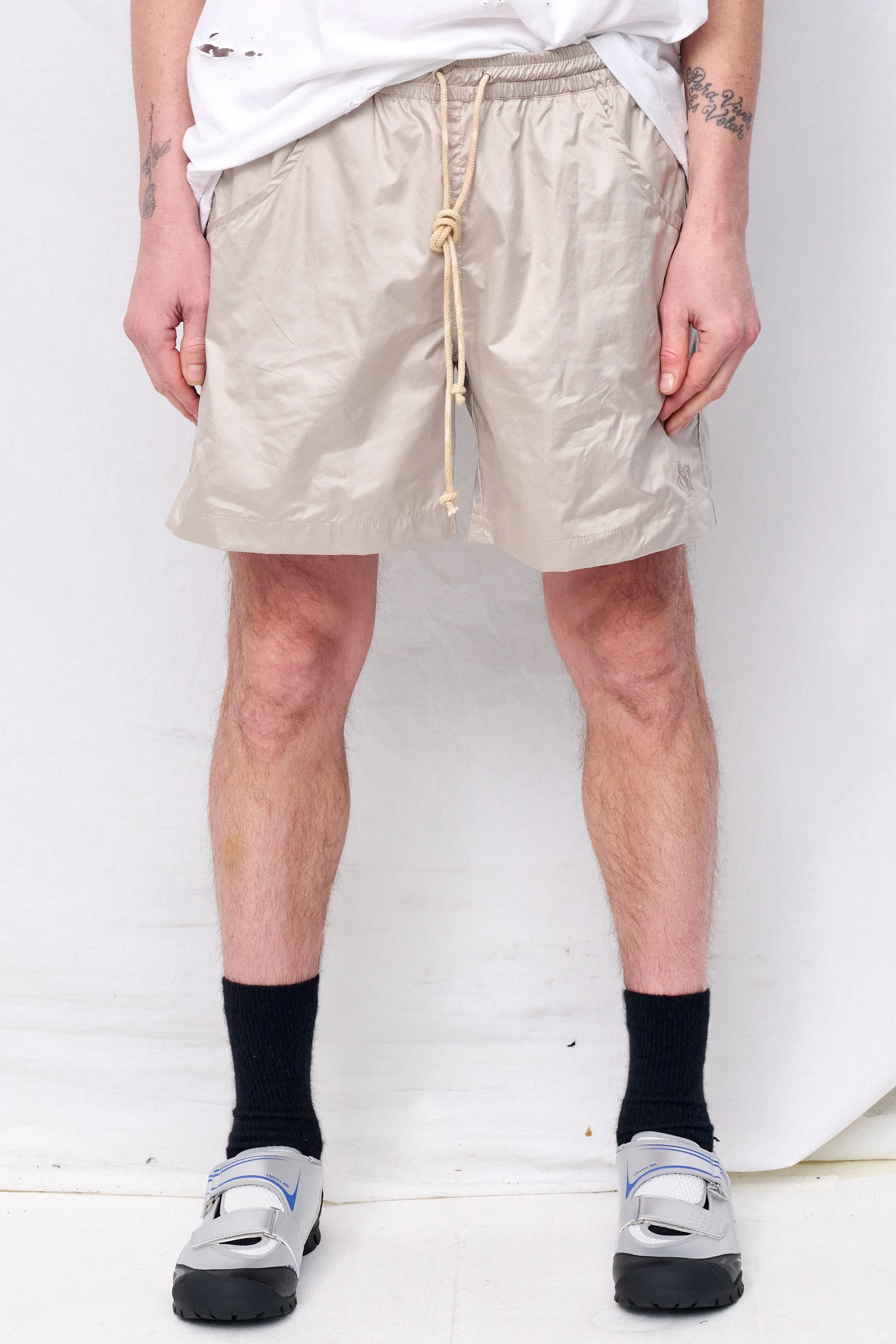 Silver Ecru Swim Shorts - Image 2