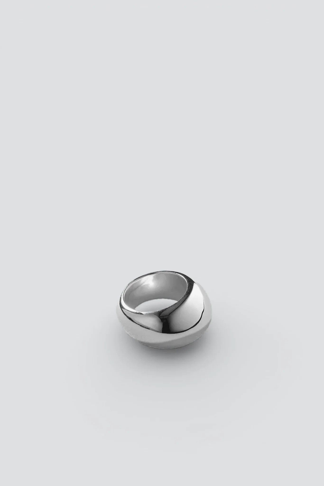 Silver Gentle Slope Ring