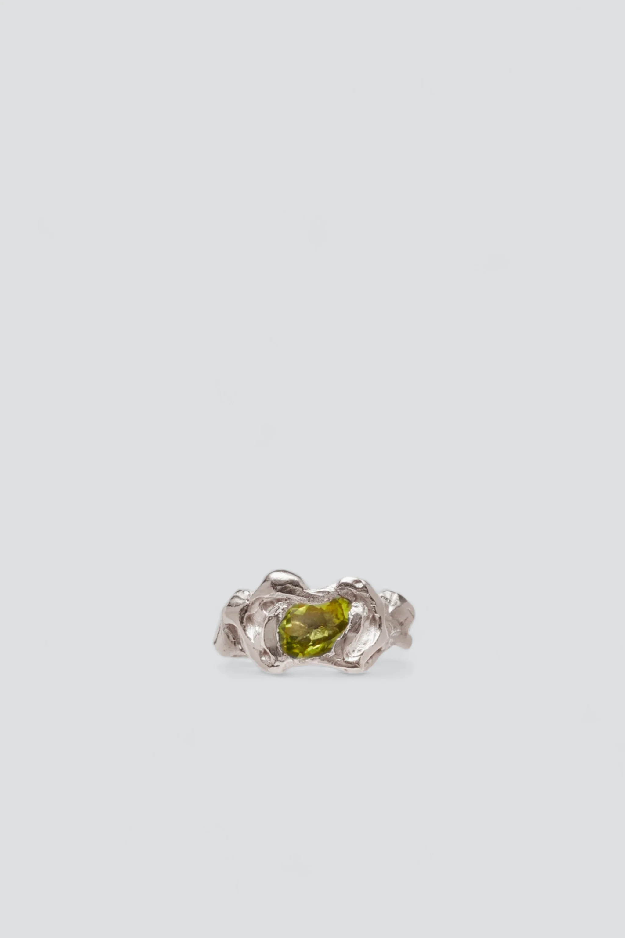 Silver/Green Ola Ring