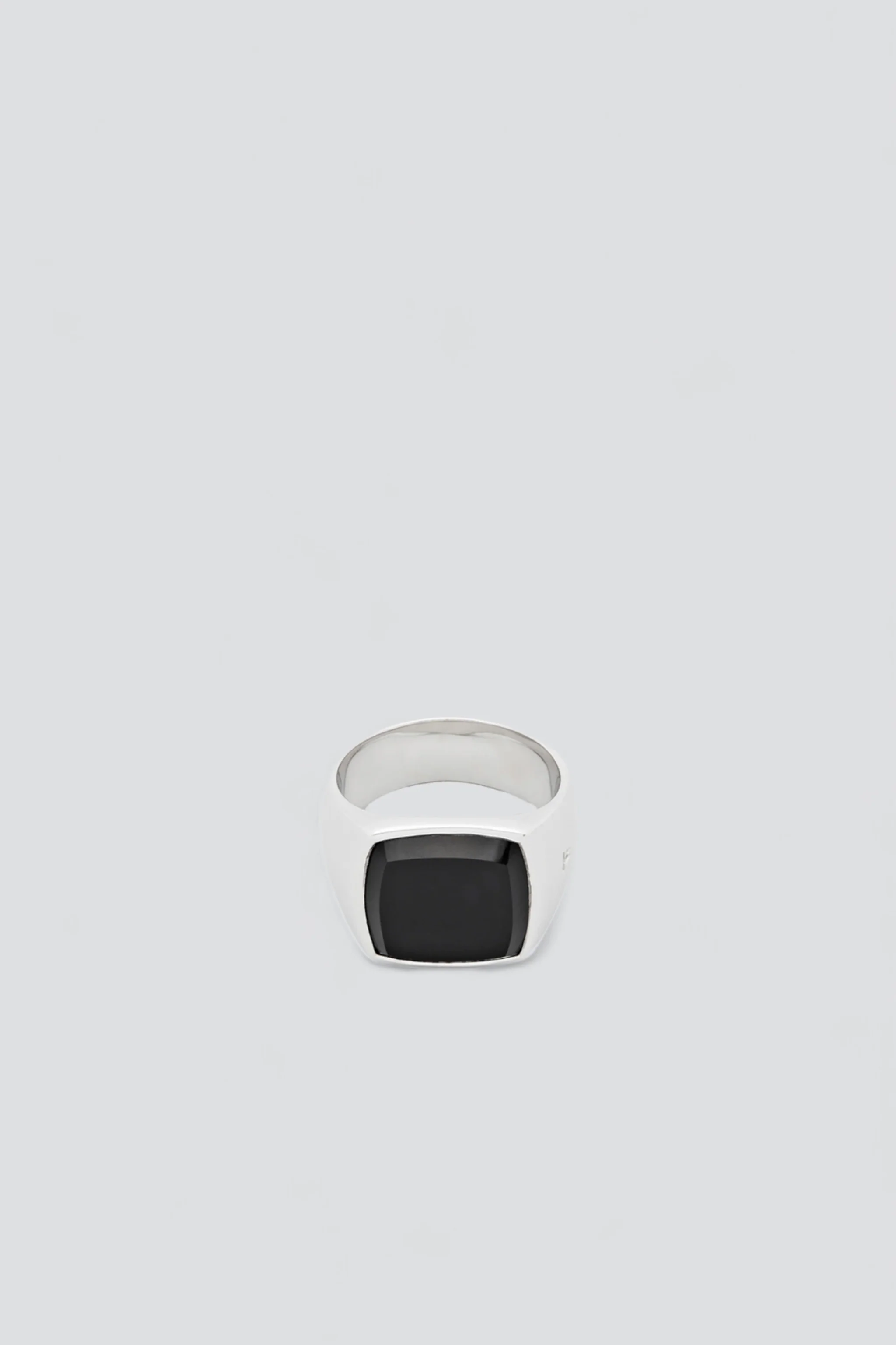 Silver M Cushion Black Onyx Ring - Image 2