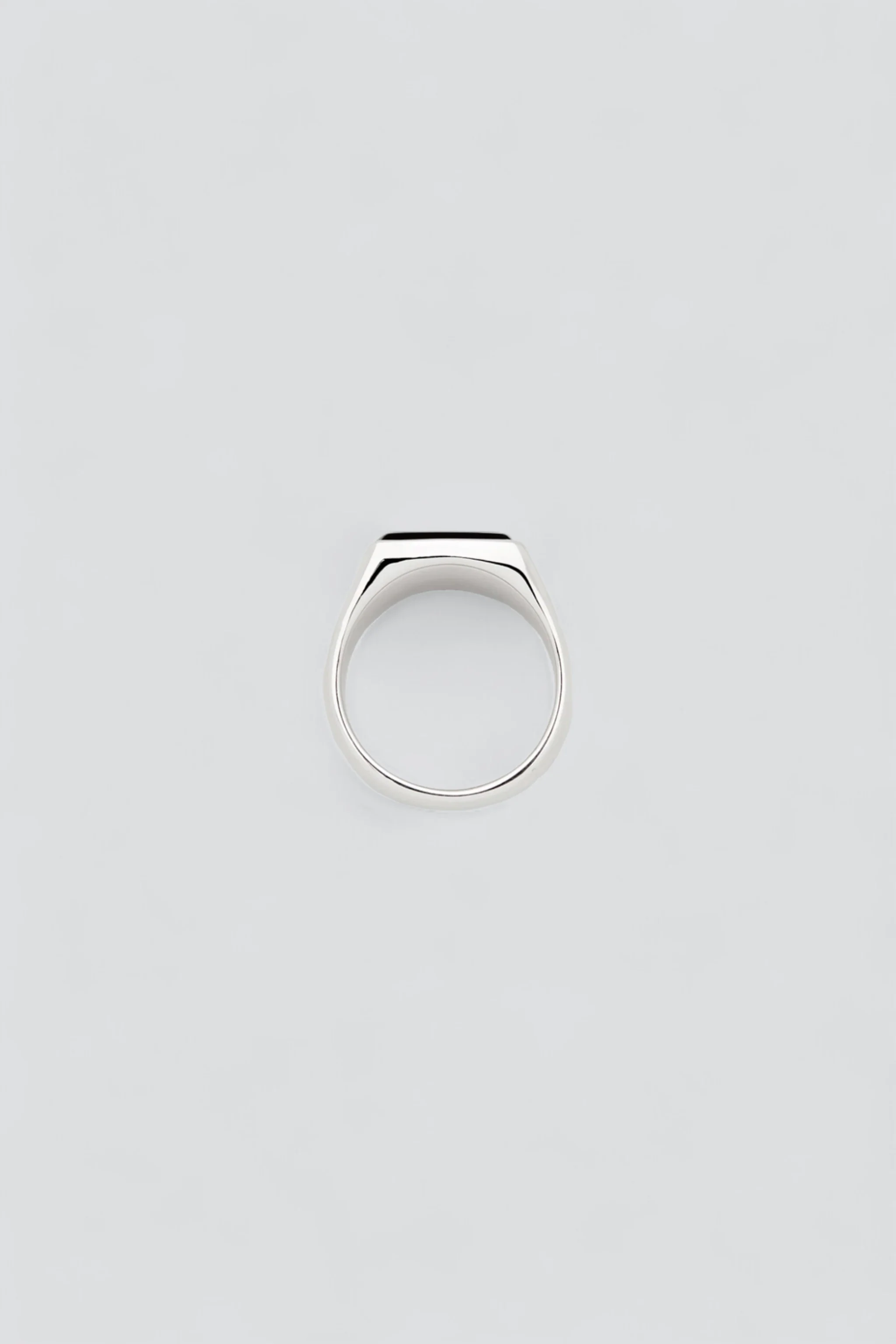 Silver M Cushion Black Onyx Ring - Image 7