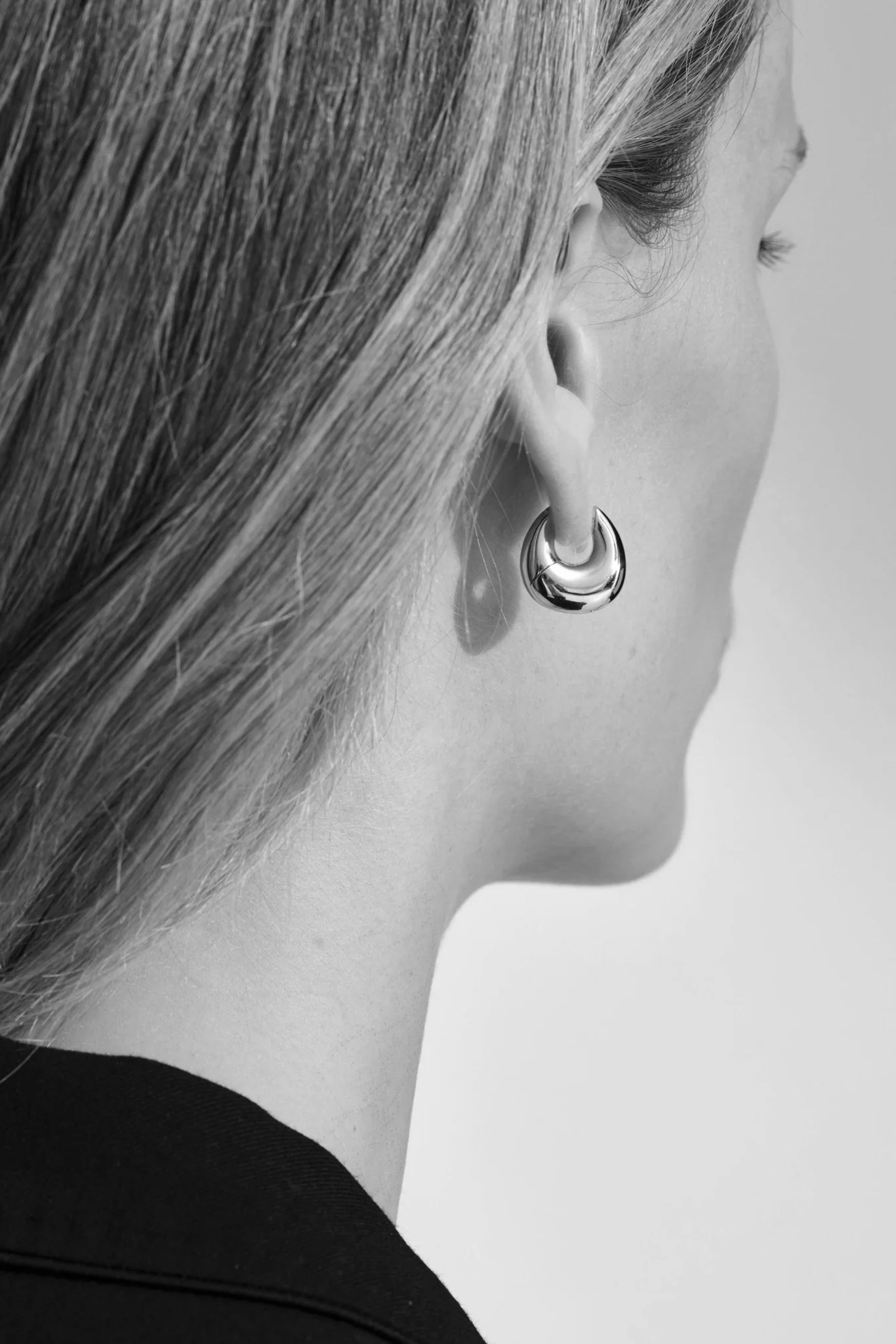 Silver Small Boa Hoops - Image 3