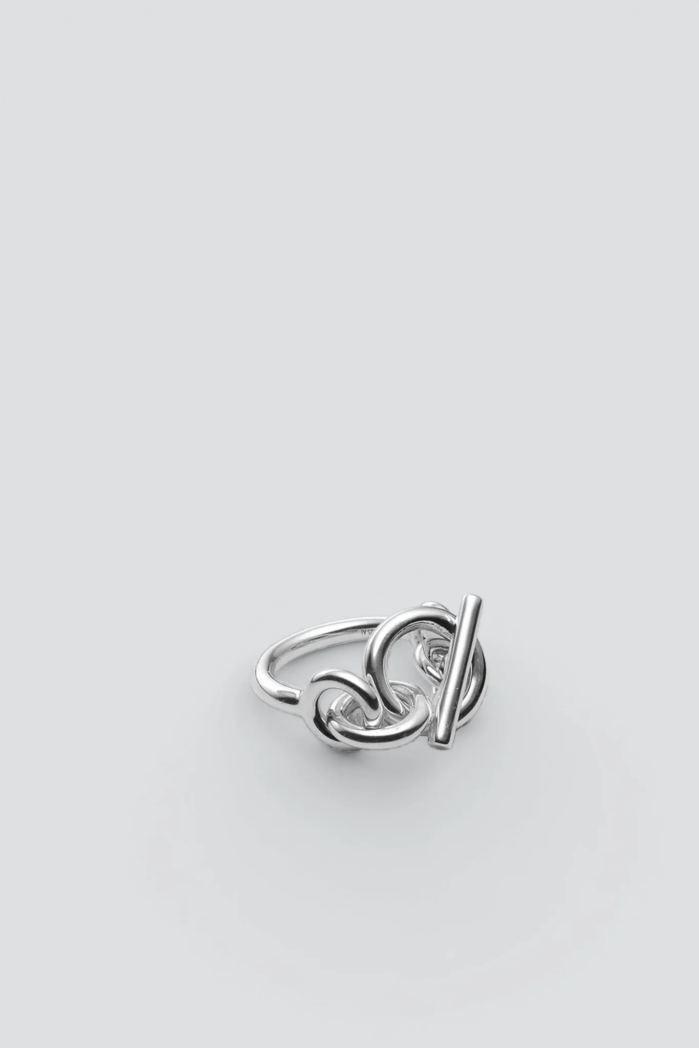 Silver Tapered Link Ring