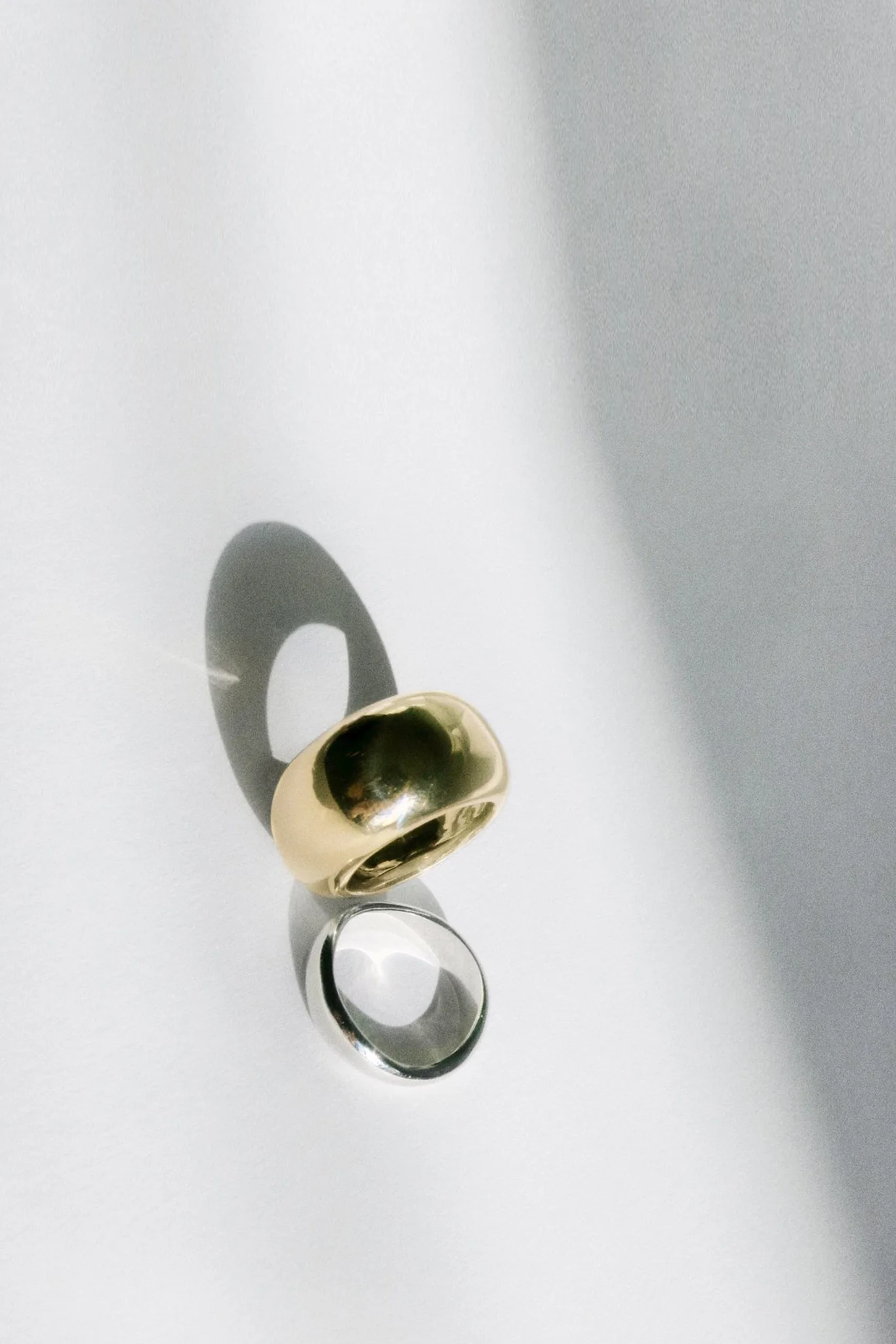 Sterling Silver/Brass Puff Ring Set - Image 3