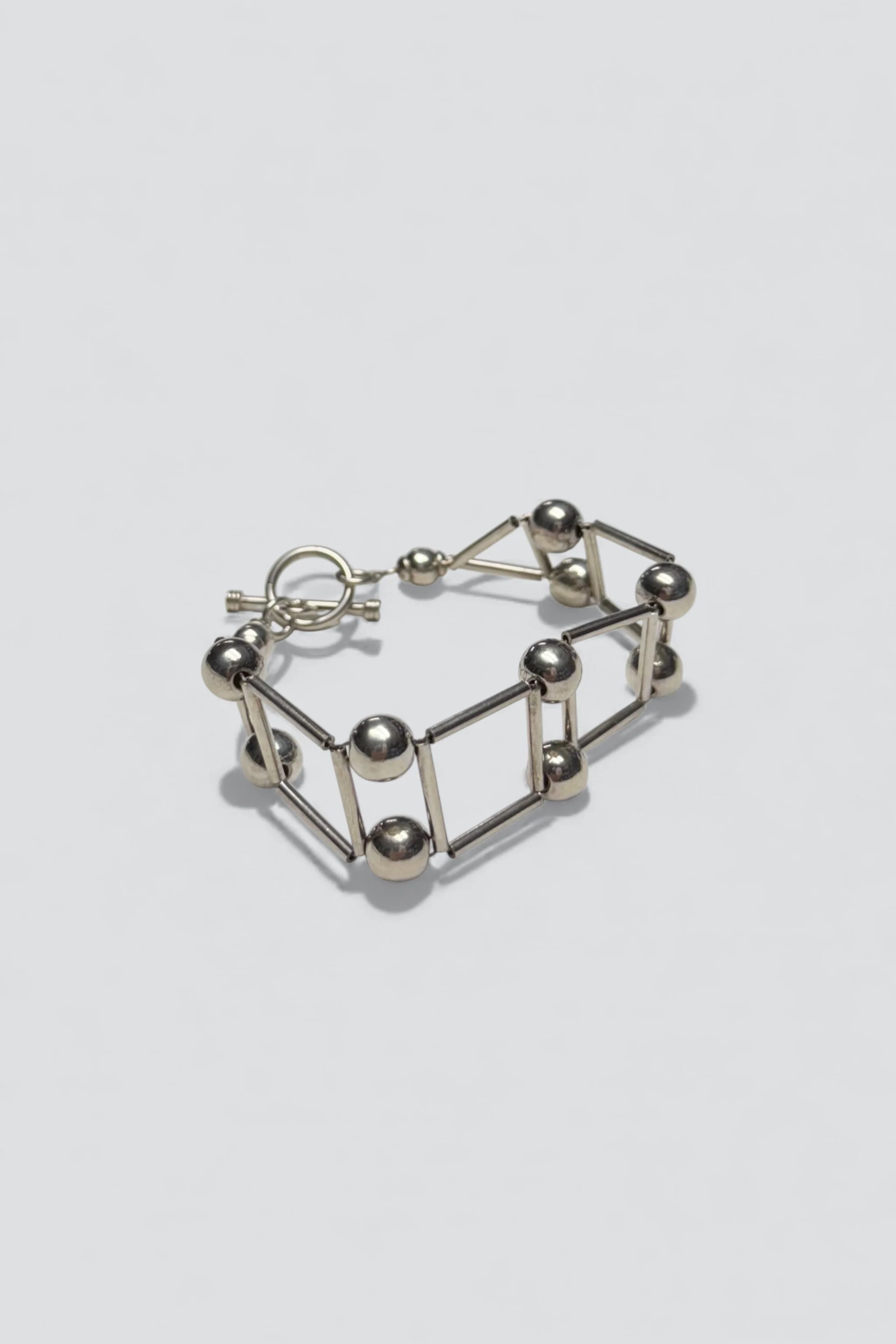 Sterling Silver Ball Ladder Bracelet - Image 3