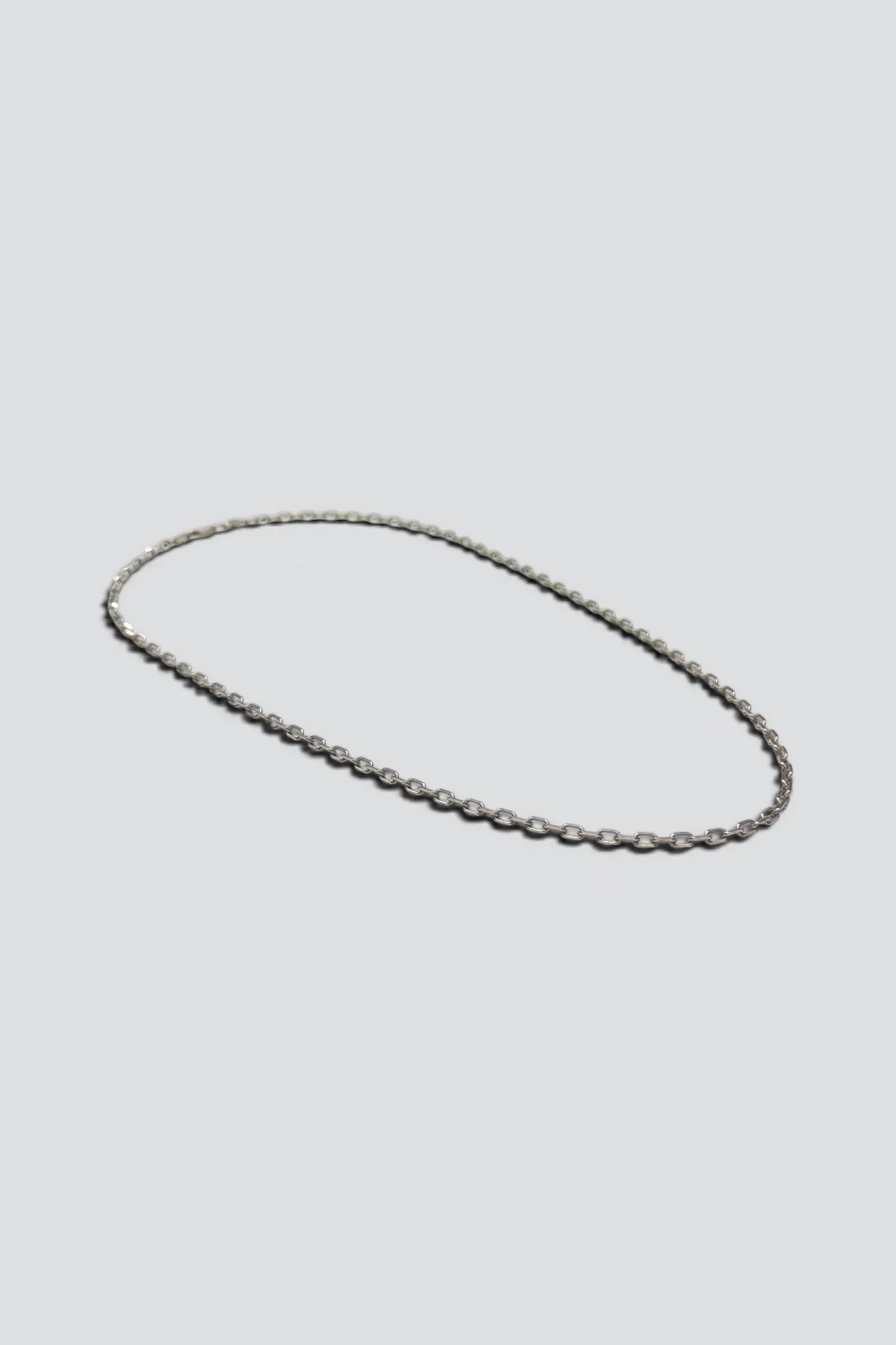 Sterling Silver Thin Bevel Chain Necklace - Image 2