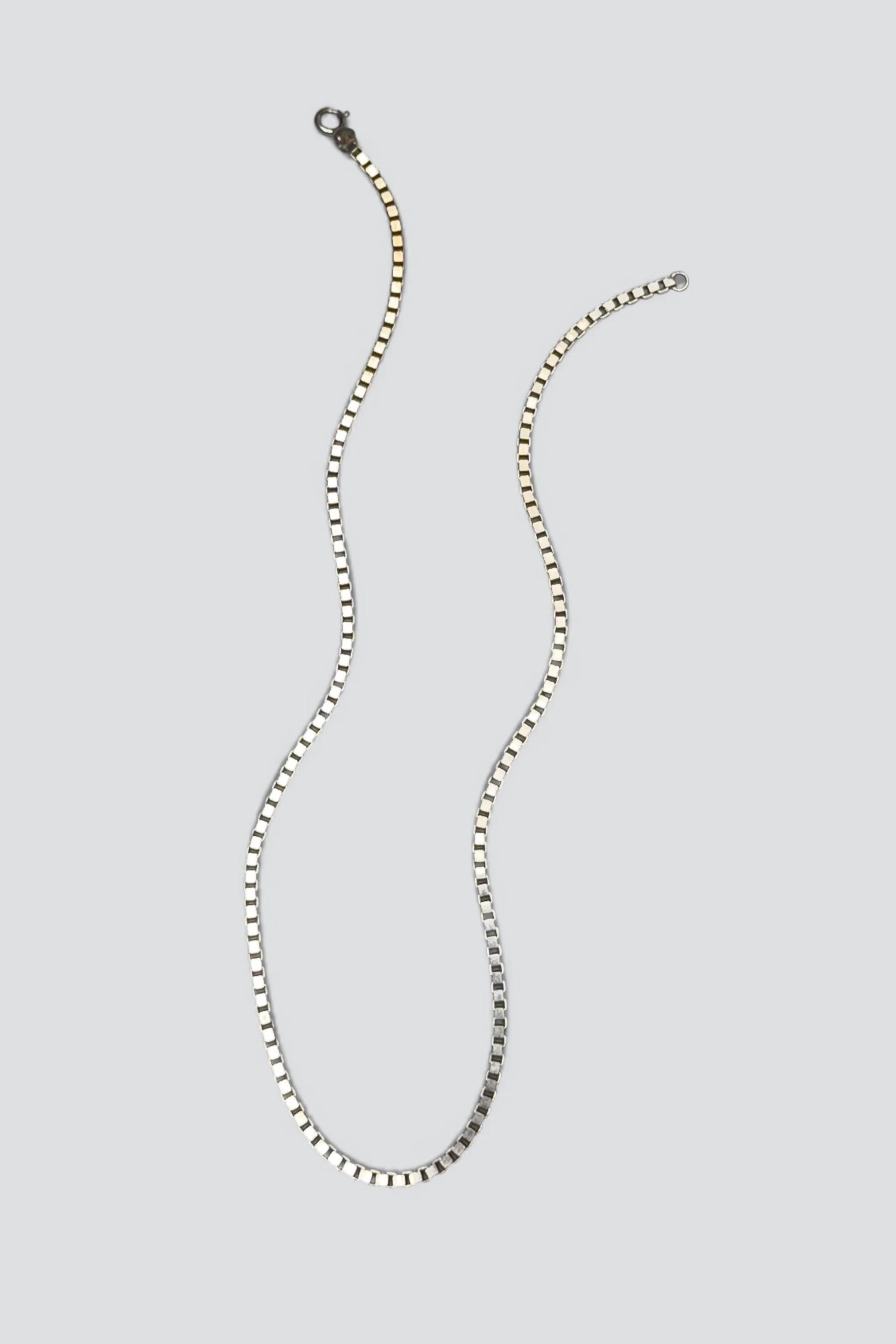 Sterling Silver Box Chain Necklace - Image 3