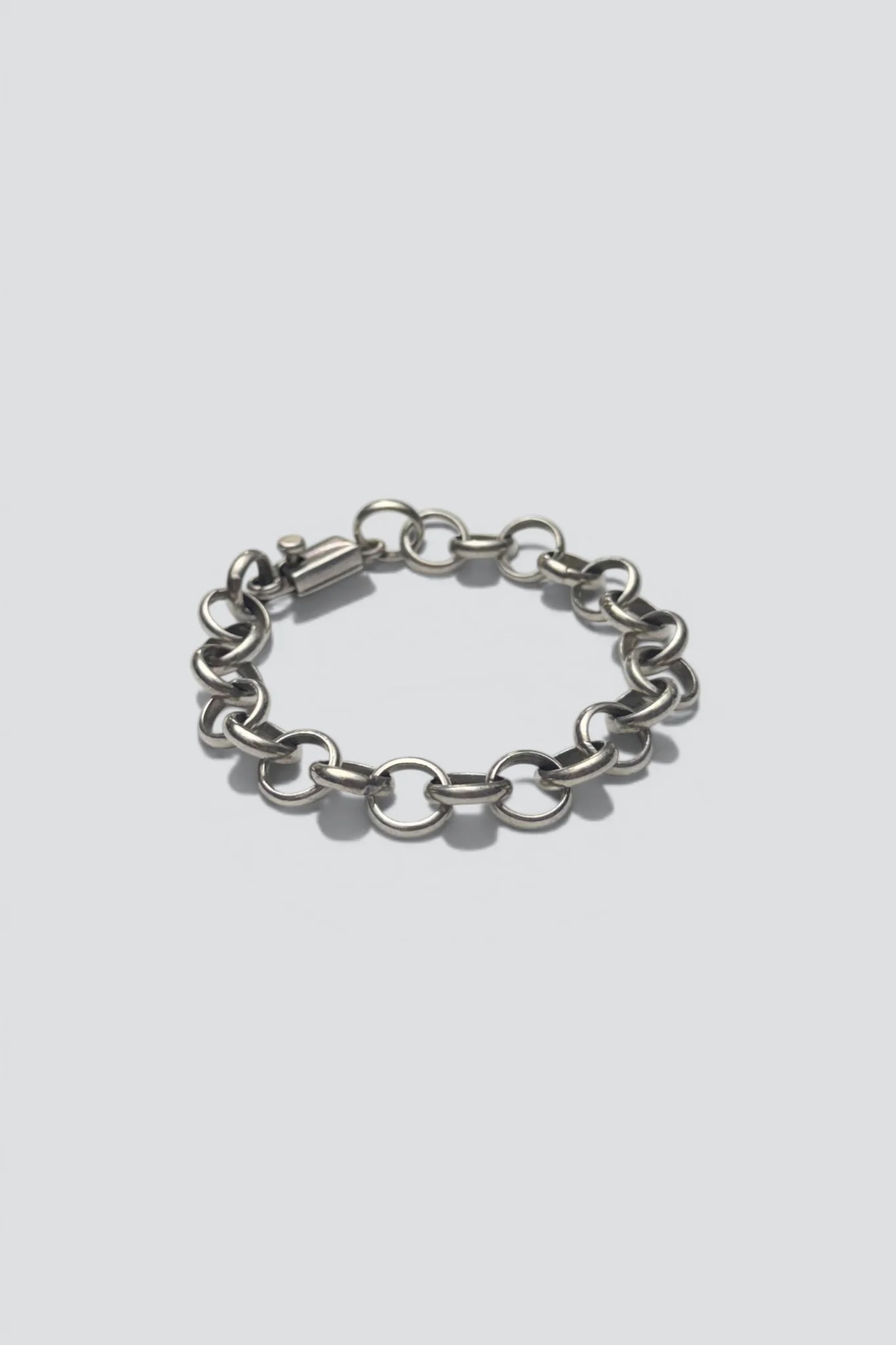 Sterling Silver Circle Chain Bracelet - Image 2