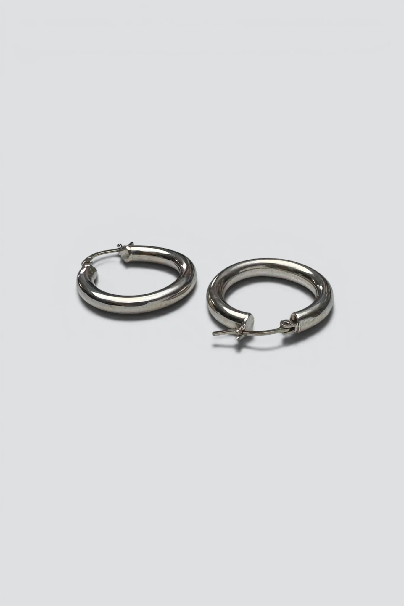 Sterling Silver Classic Hoop Earrings - Image 3