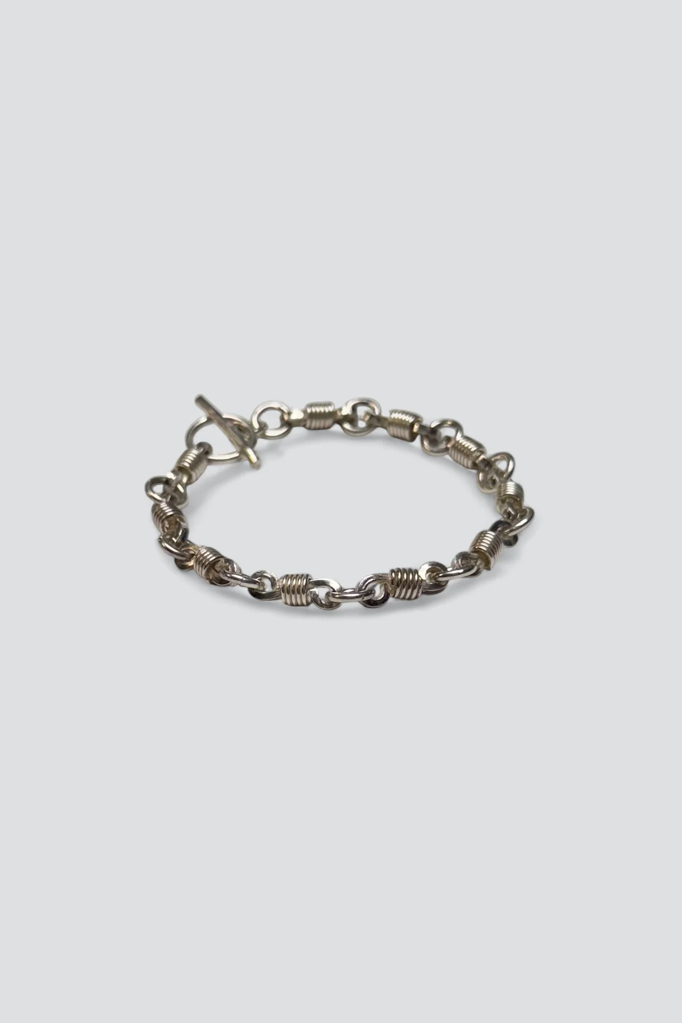 Sterling Silver Coiled Toggle Bracelet - Image 3