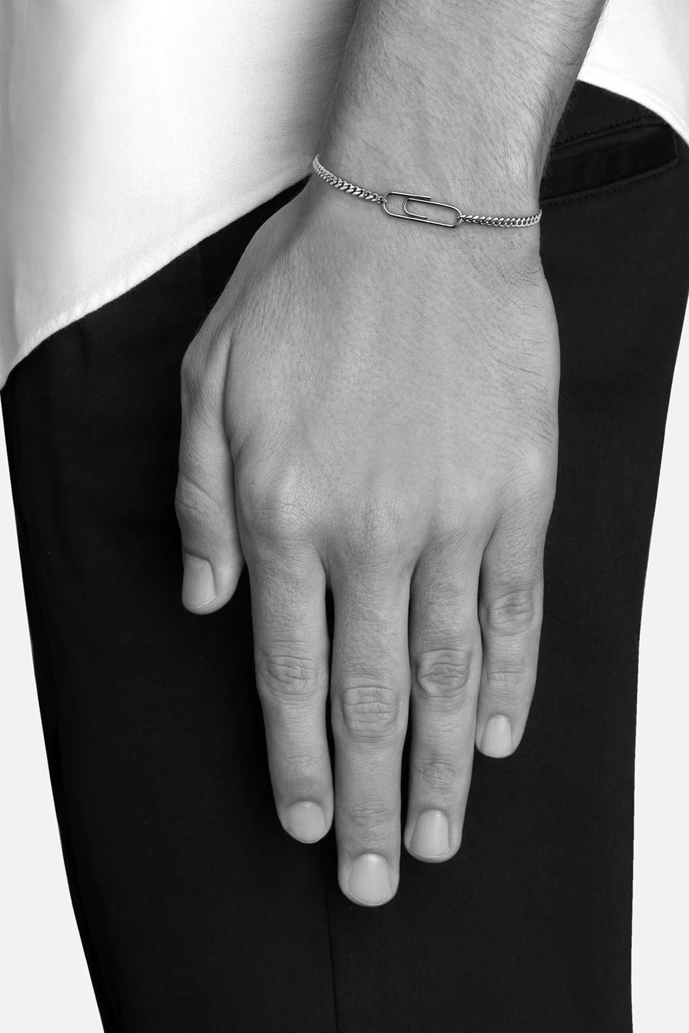 Sterling Silver Cuban Link Paper Clip Bracelet - Image 3