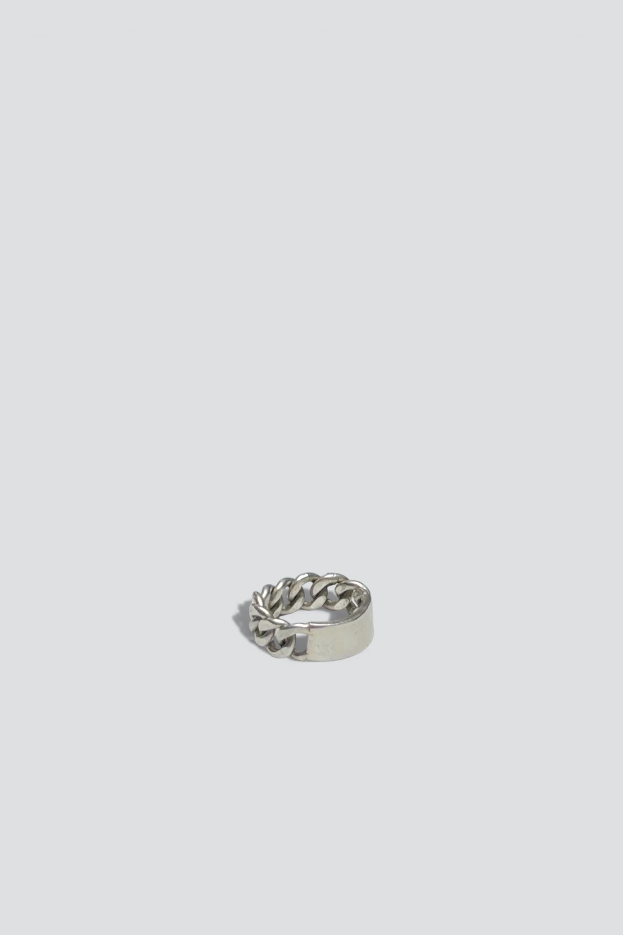 Sterling Silver Curb Chain ID Ring - Image 2
